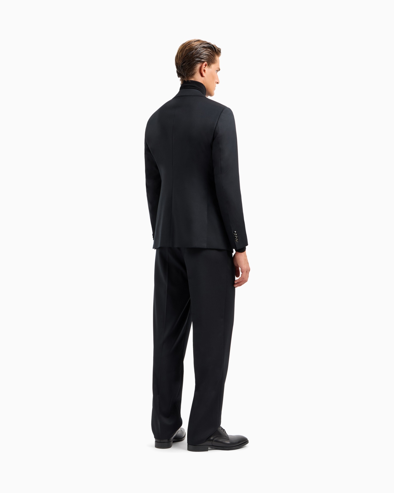 Costume gamme Soho à simple boutonnage en laine vierge armurée Diapositive 2