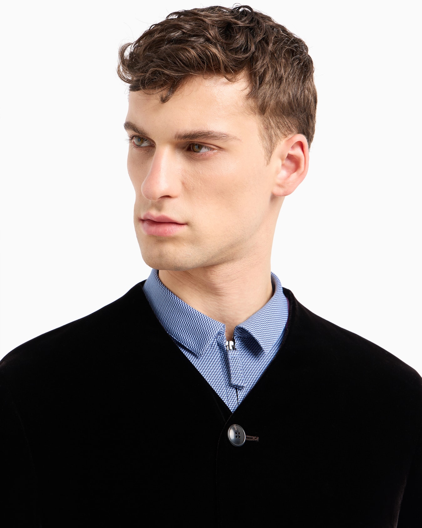 Heritage Line single-breasted velvet jacket Slide 4