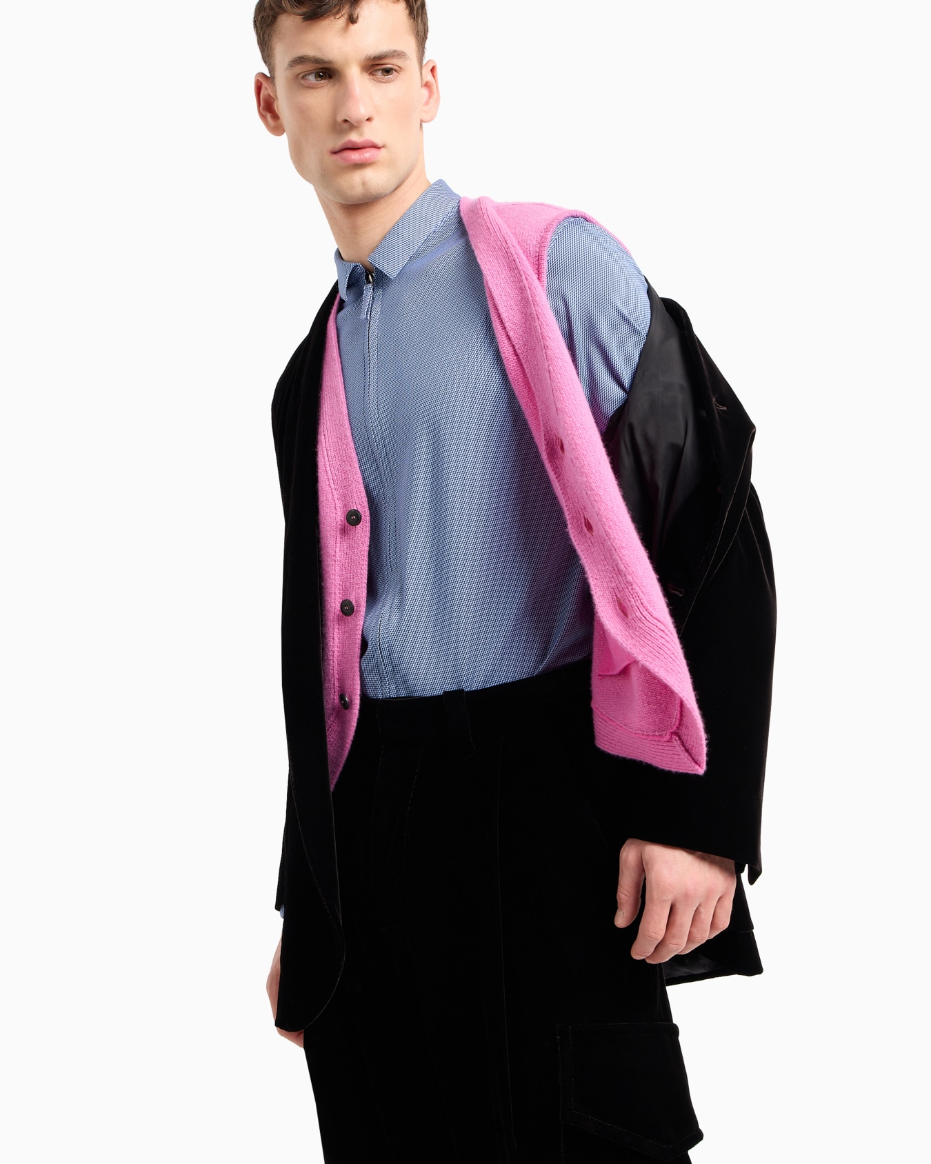 Heritage Line single-breasted velvet jacket Slide 5