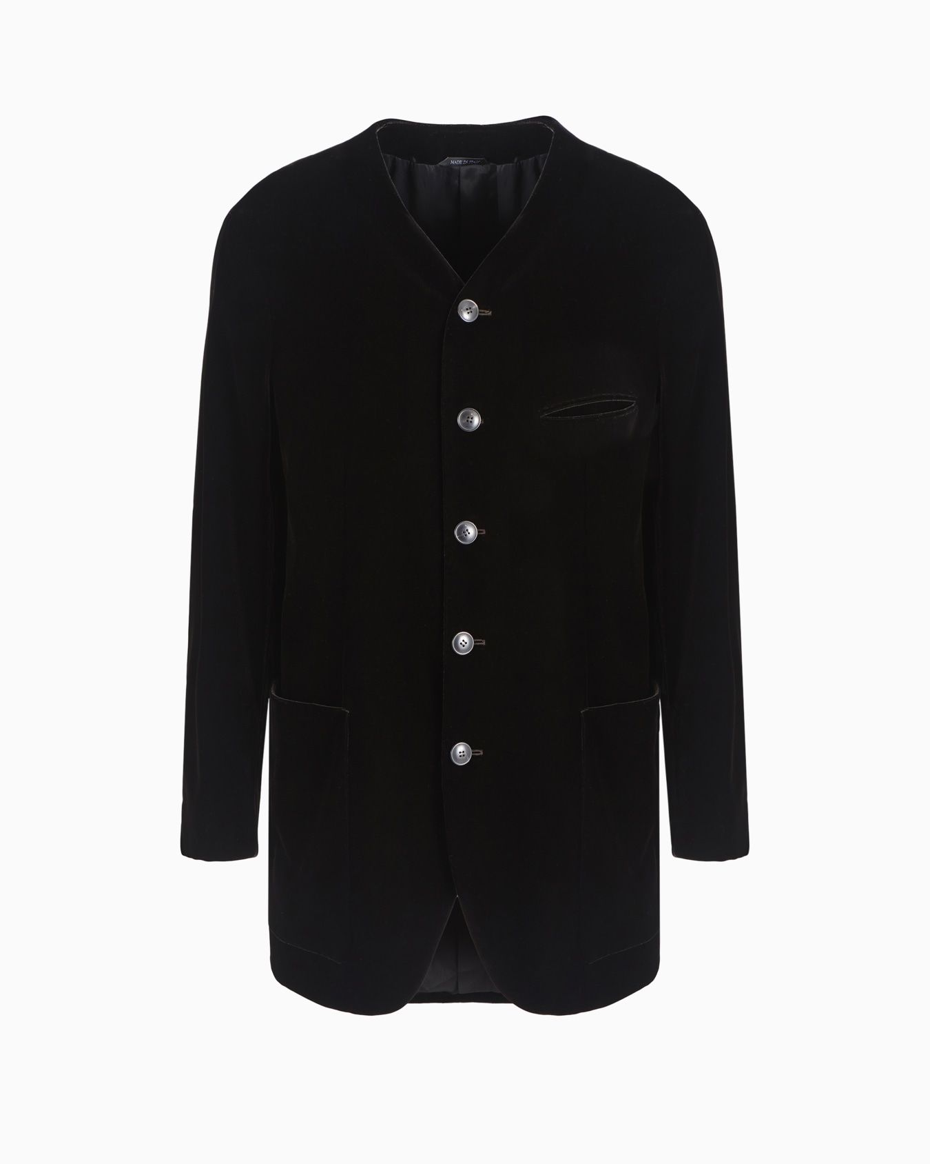 Heritage Line single-breasted velvet jacket Slide 0