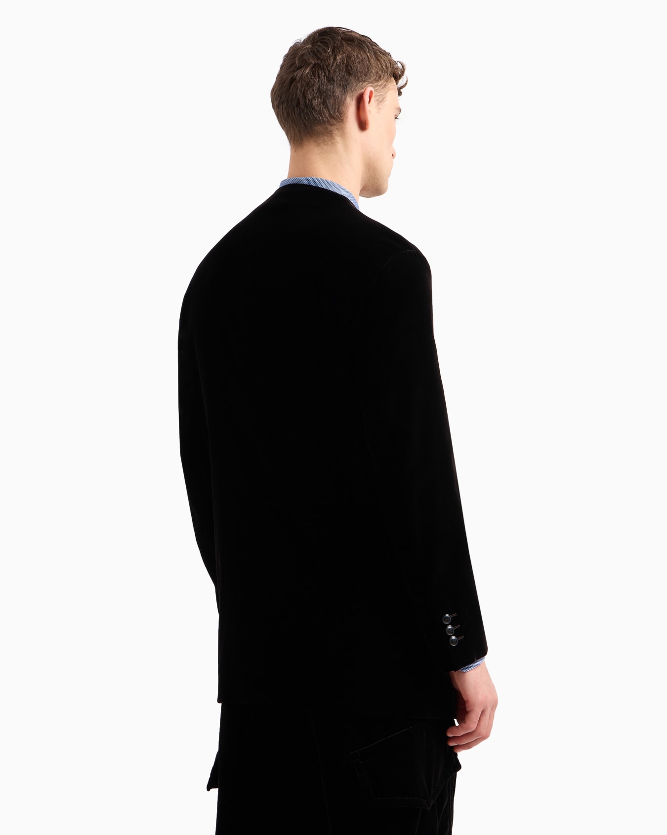 Heritage Line single-breasted velvet jacket Slide 2