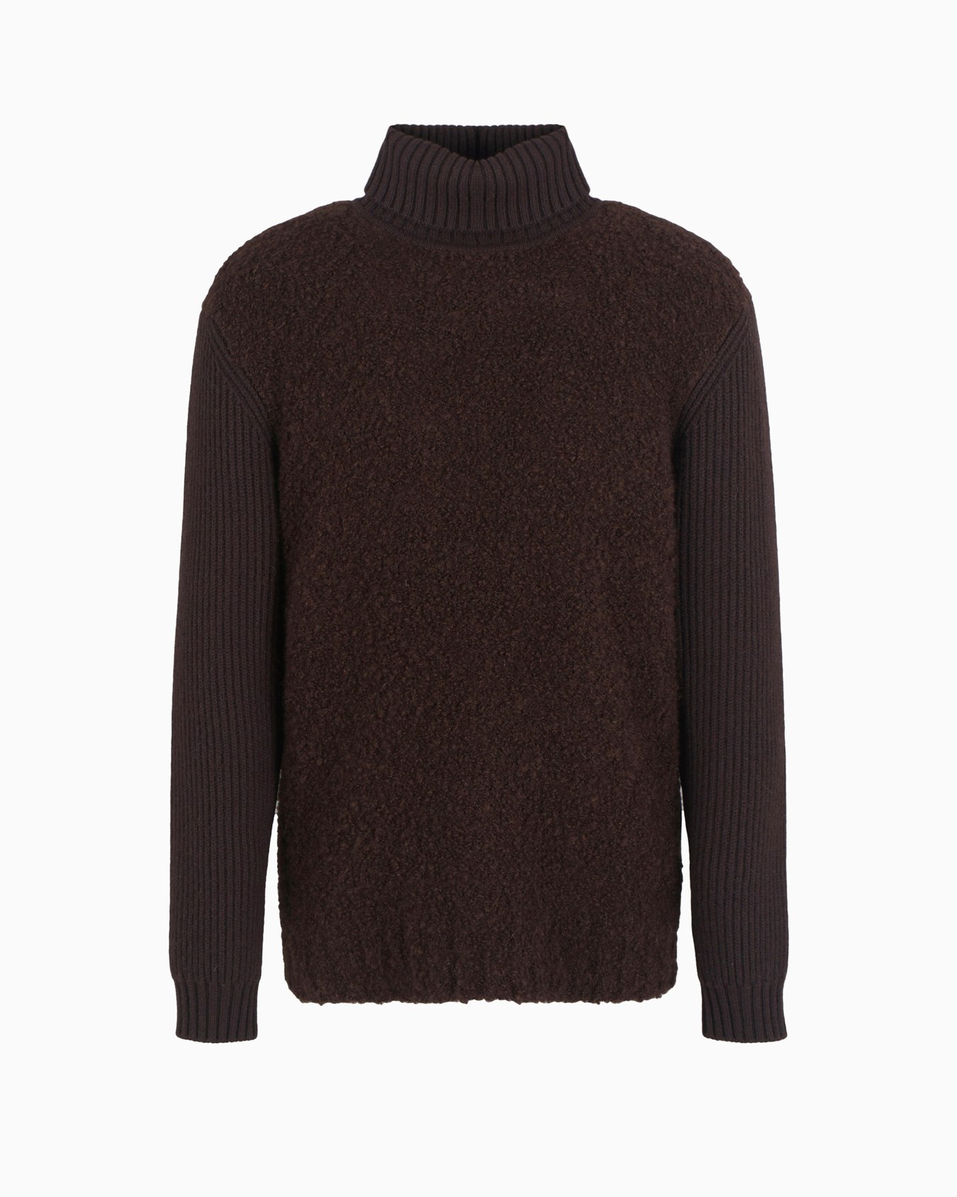 Pullover mit hohem Kragen aus Kaschmir, Wolle und Seide in Bouclé-Optik Folie 0