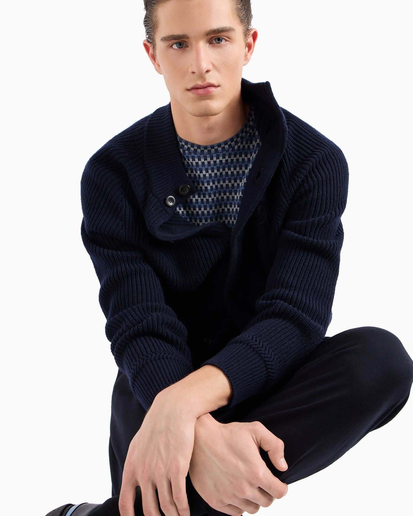 Pantalon à pince simple en tissu de laine léger Diapositive 5