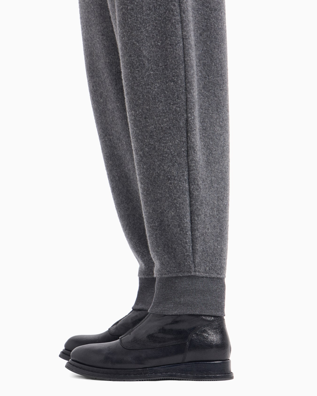 Pantalones con una pinza en terciopelo de lana, alpaca y cachemir Diapositiva 4