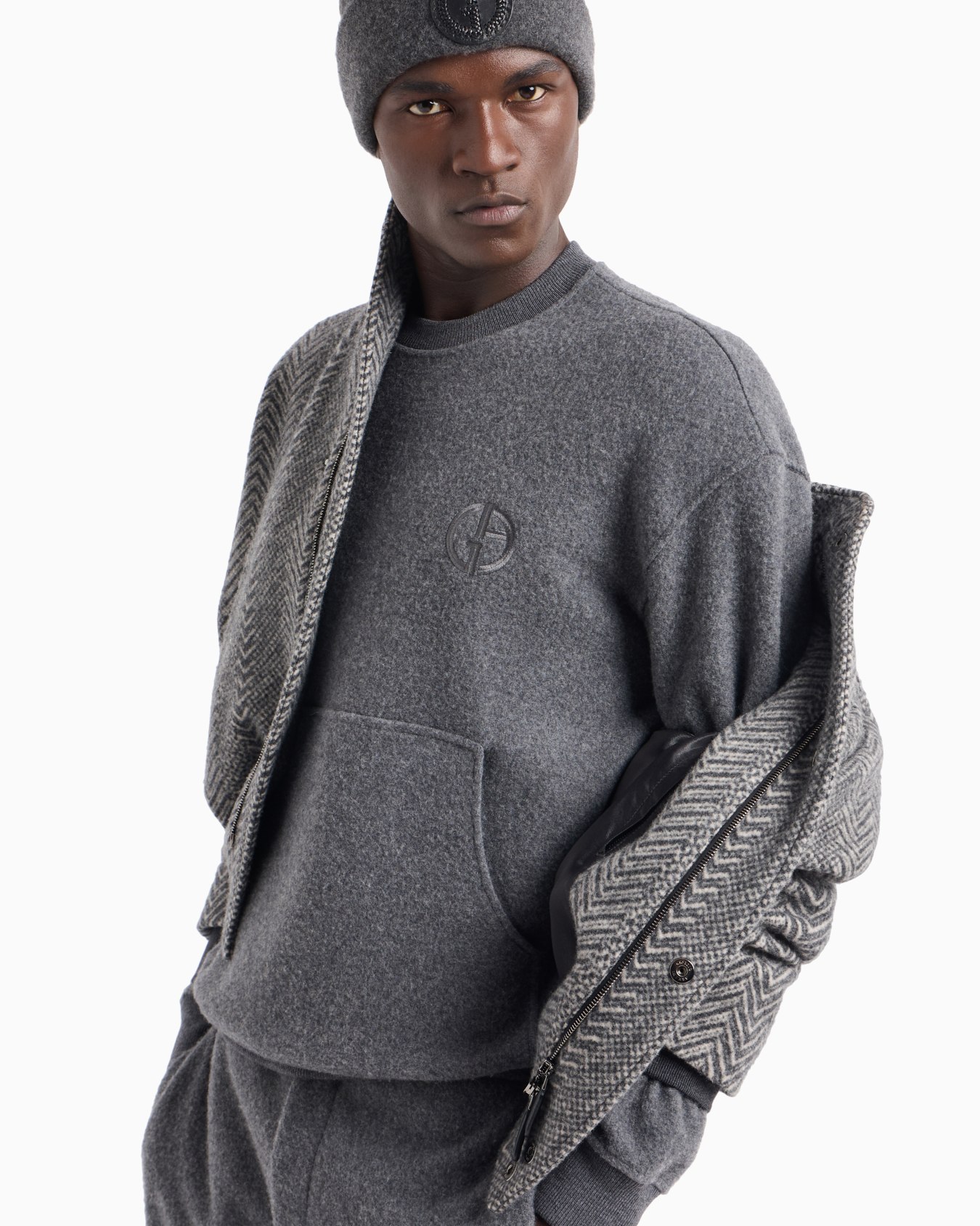 Pantalones con una pinza en terciopelo de lana, alpaca y cachemir Diapositiva 5