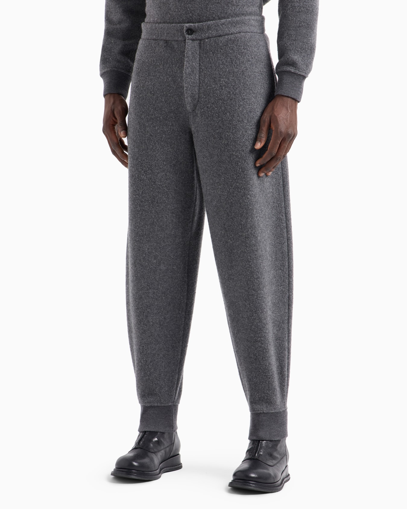 Pantalones con una pinza en terciopelo de lana, alpaca y cachemir Diapositiva 3