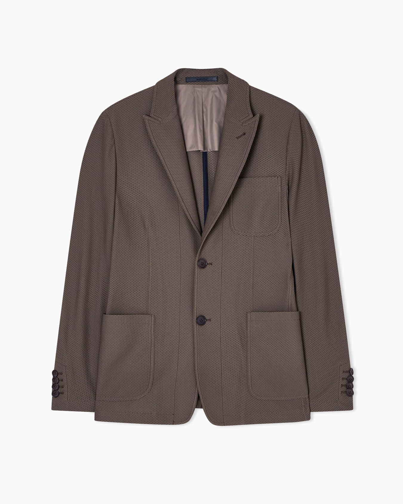 Veste à simple boutonnage en tissu gaufré technique Diapositive 0