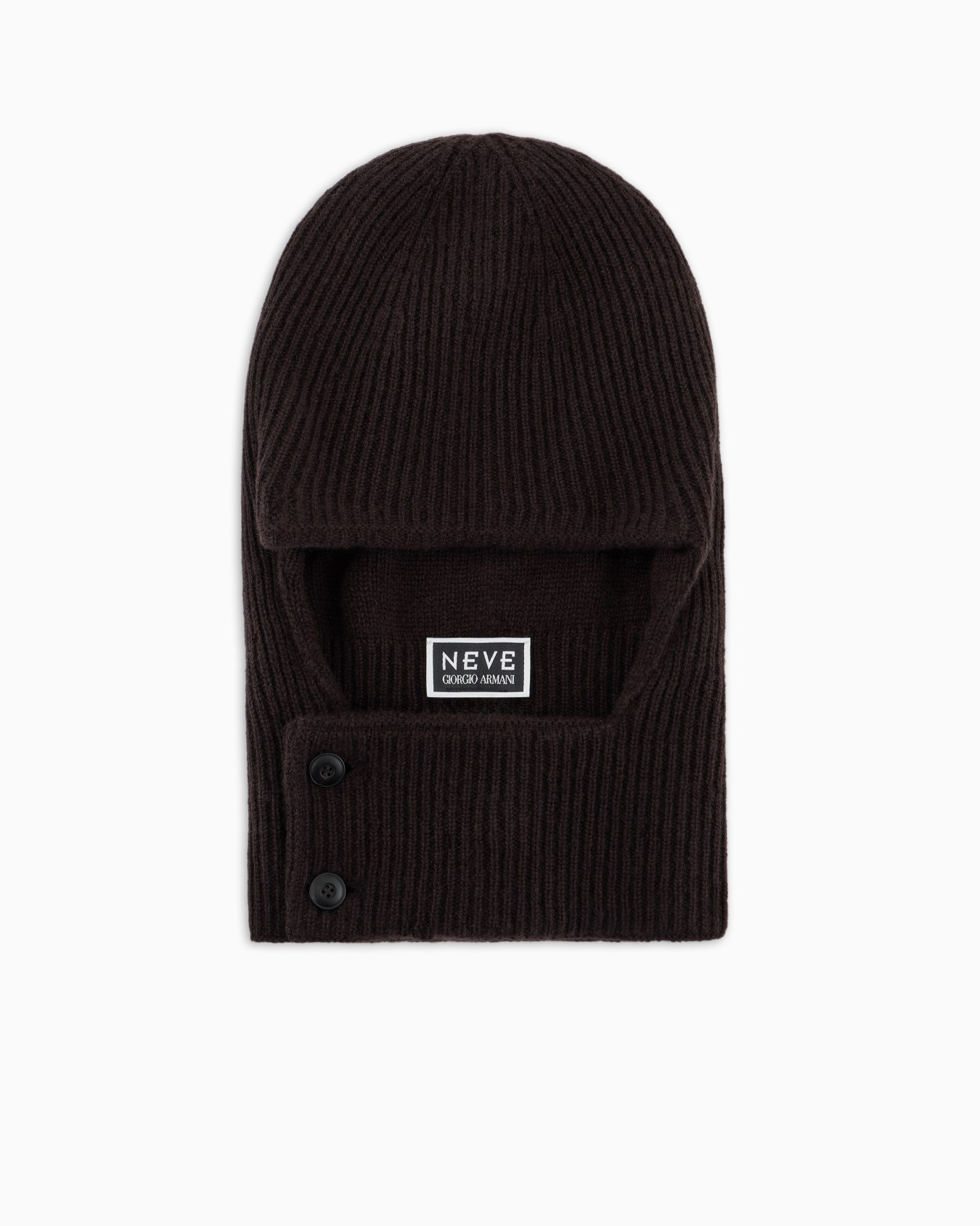 Pasamontañas de cachemir acanalado Giorgio Armani Neve Diapositiva 0