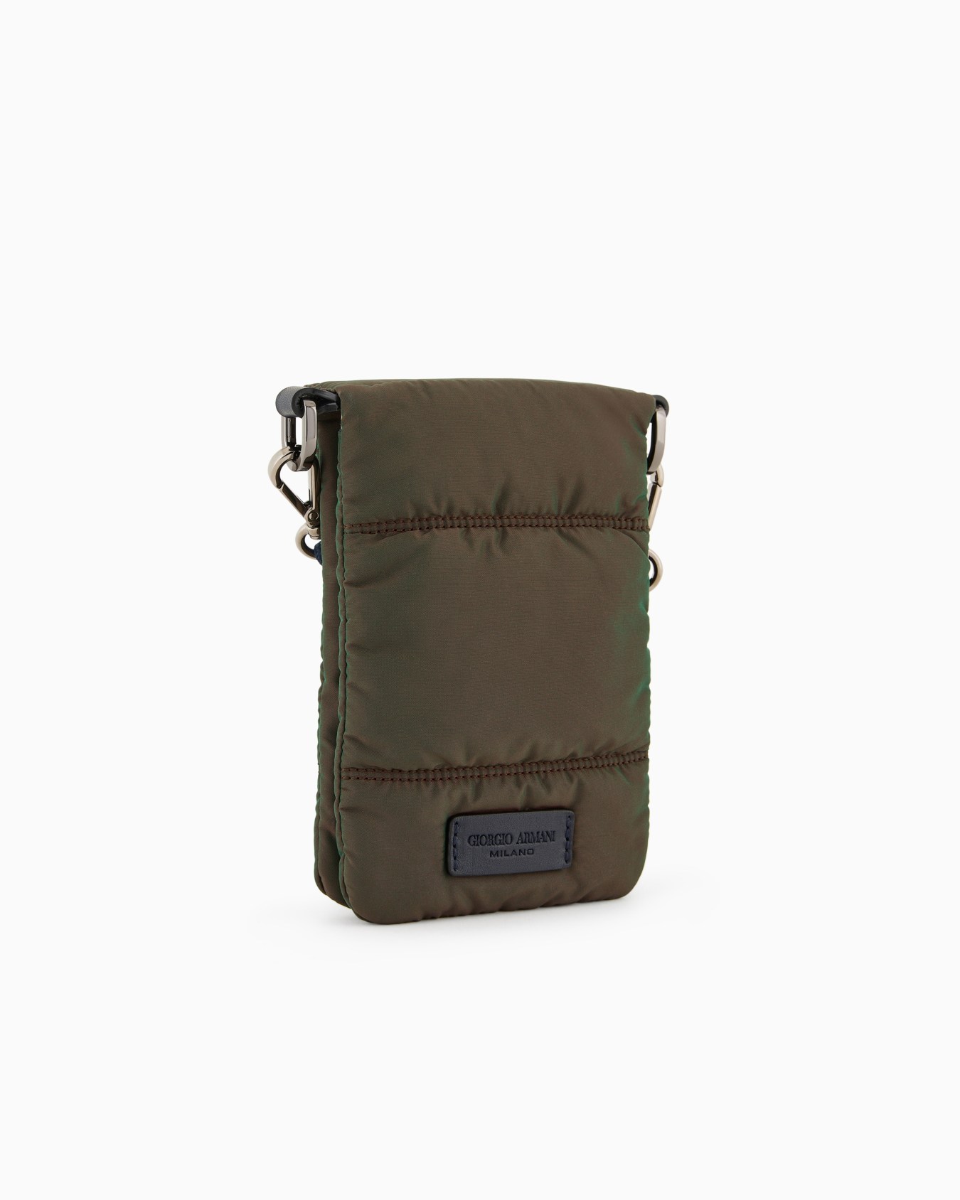 ジョルジオ アルマーニ ネーヴェ 携帯電話ホルダー レザー／イリデセントナイロン スライドする 1