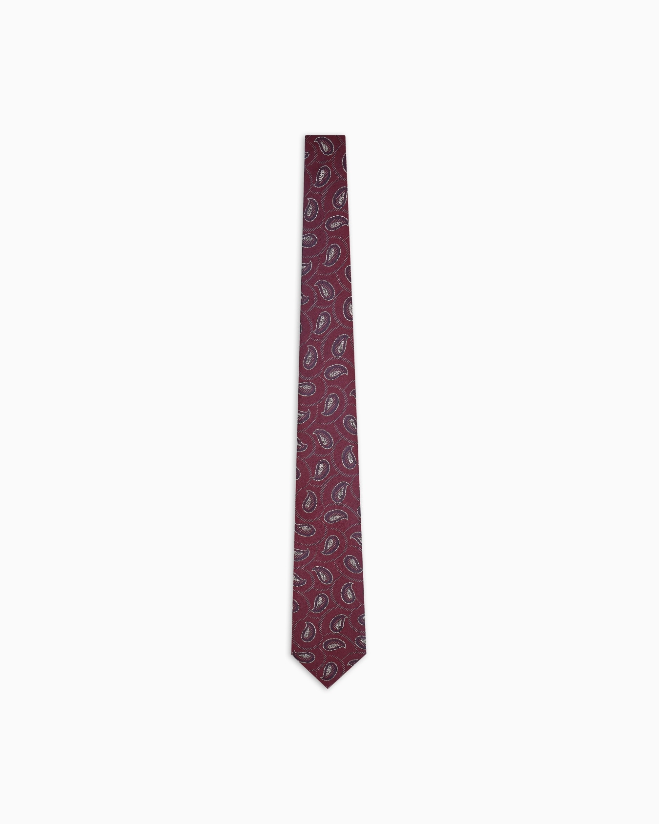 Cravatta in seta jacquard paisley Slide 0