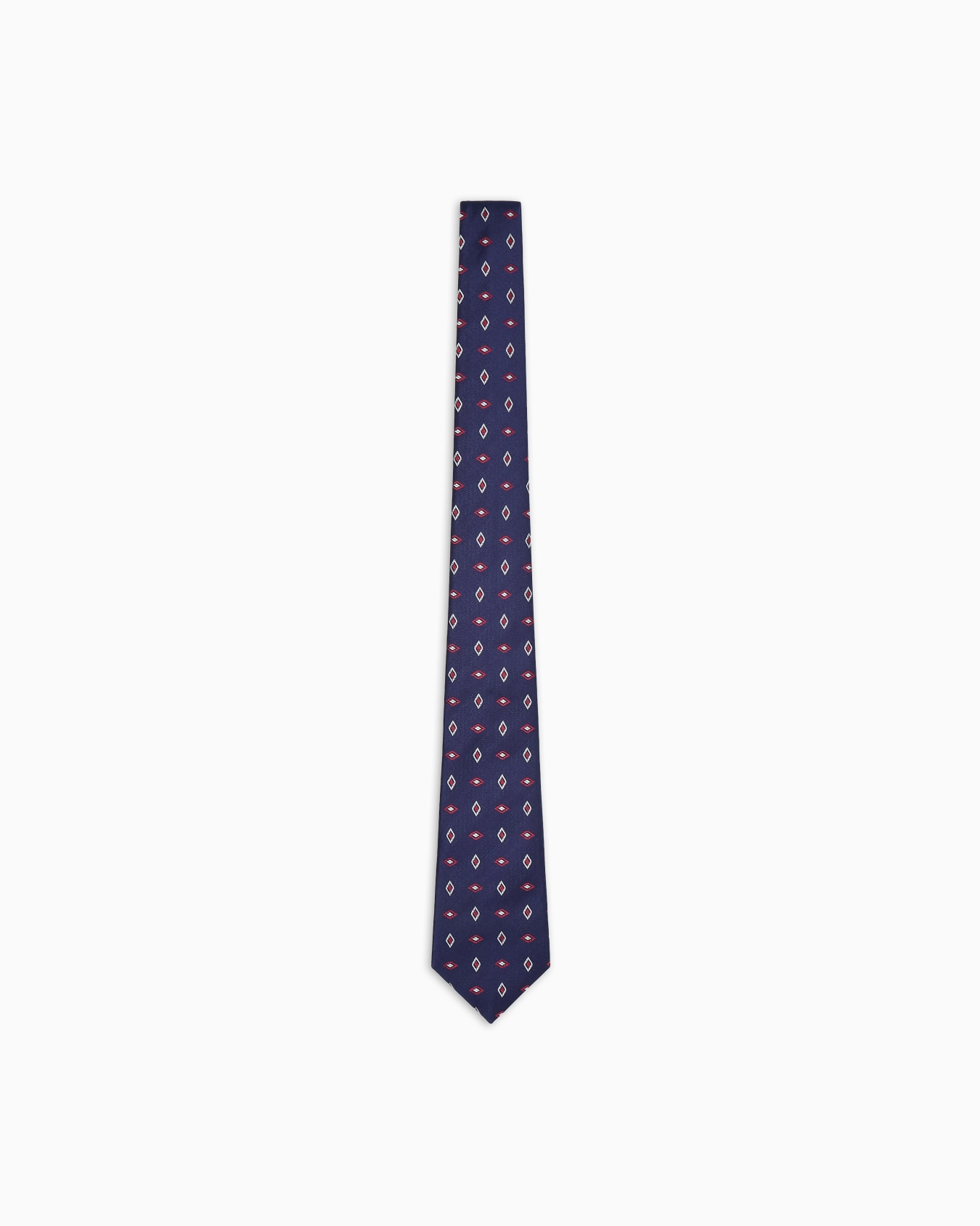Silk tie with geometric jacquard motif Slide 0