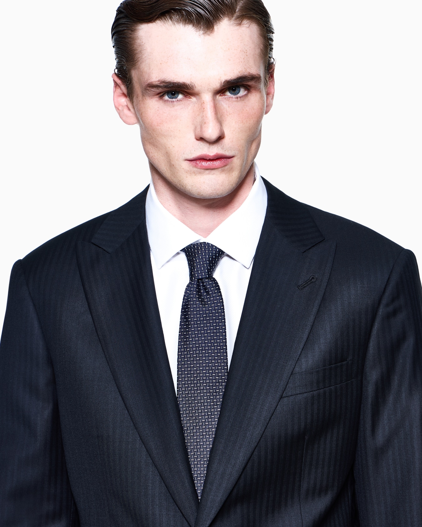 Corbata de seda con motivo geométrico en tejido jacquard Diapositiva 2