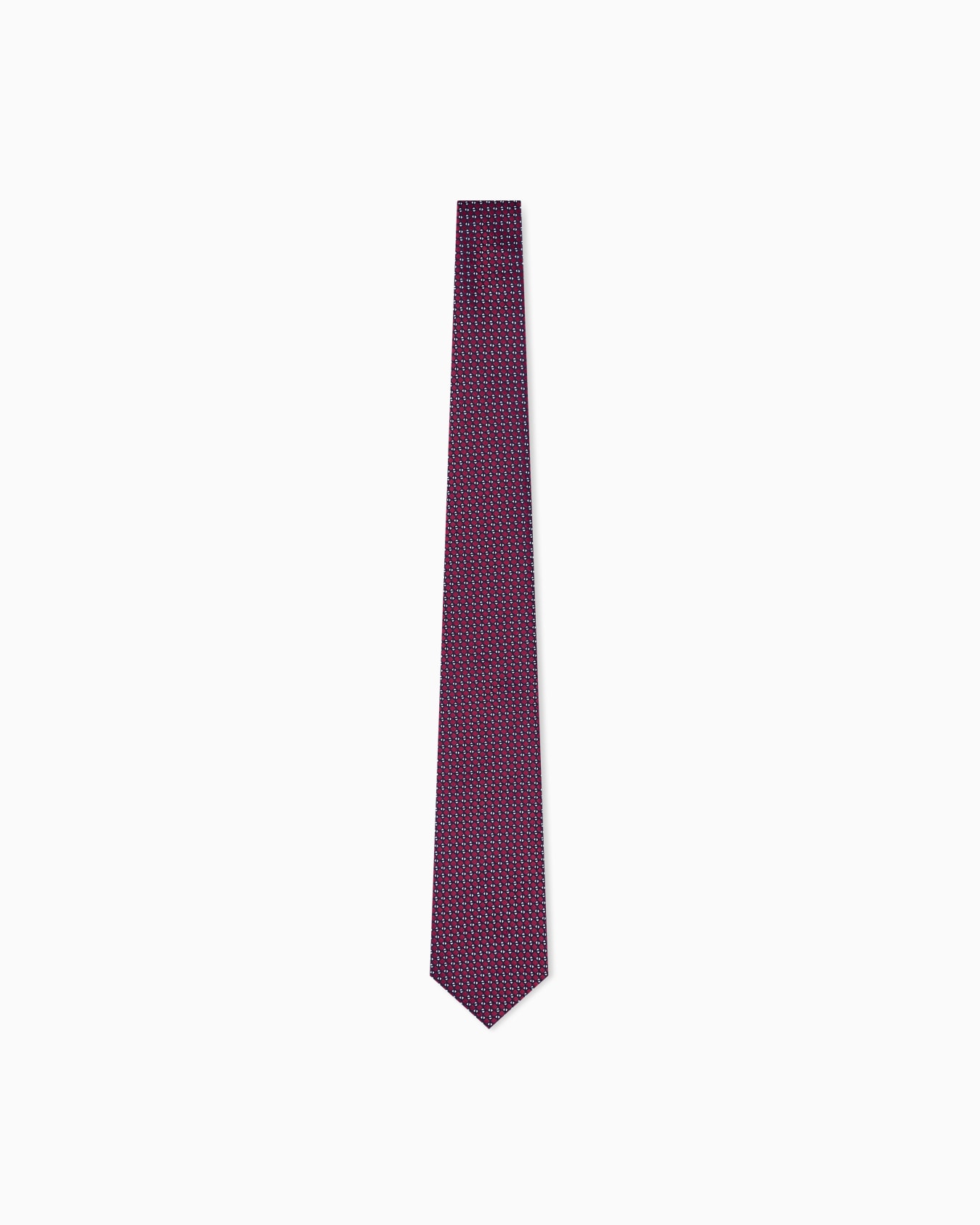 Silk tie with small diamond geometric pattern Slide 0