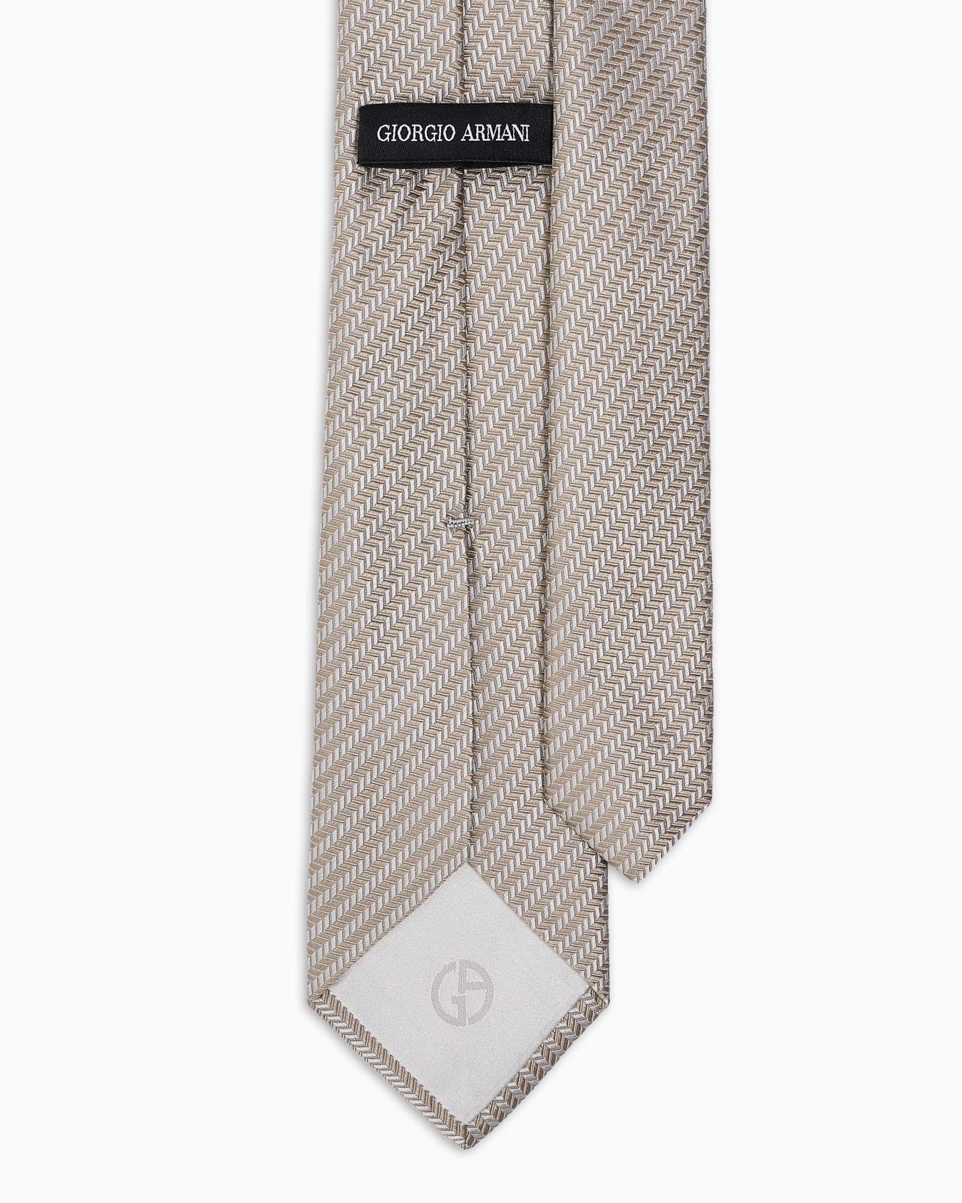 Cravatta in pura seta jacquard geometrico Slide 1