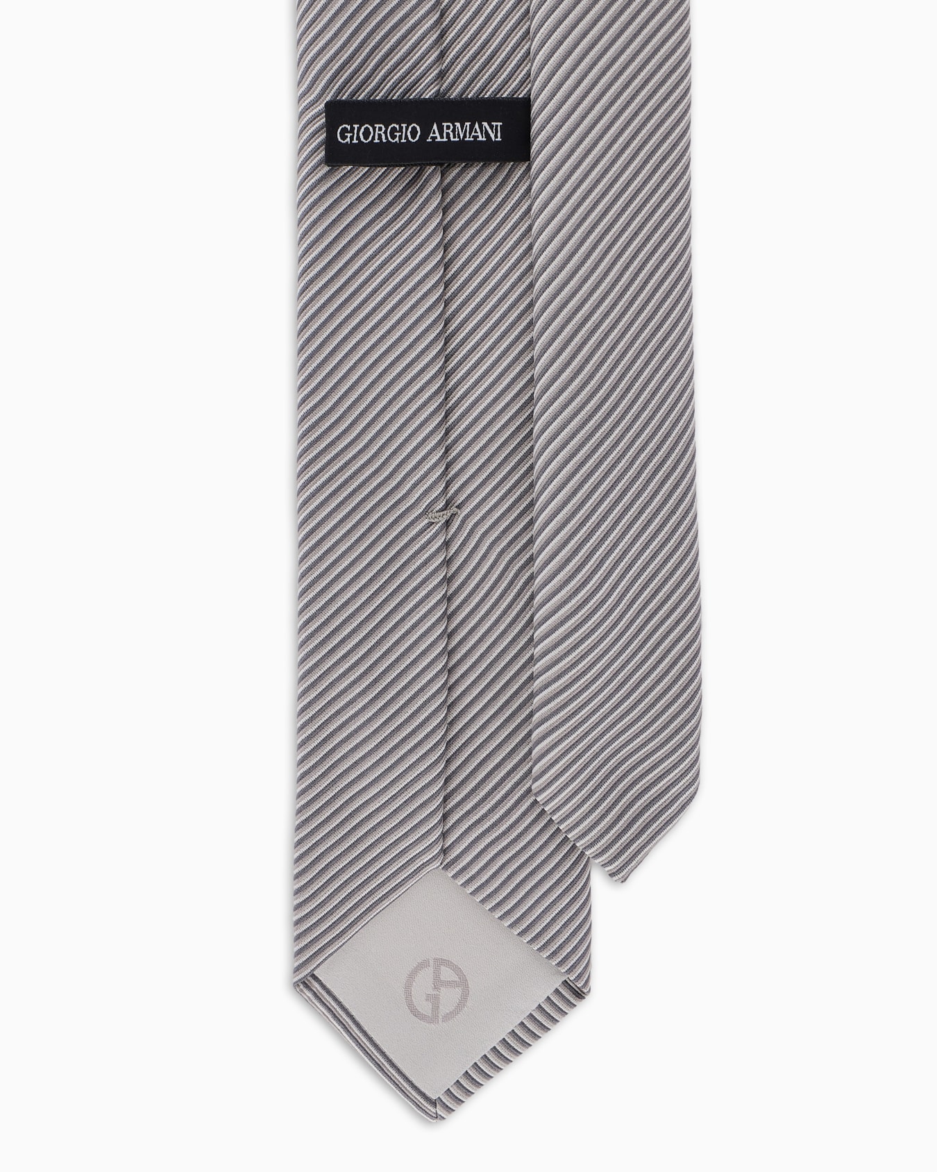 Pure silk tie with jacquard stripes Slide 1