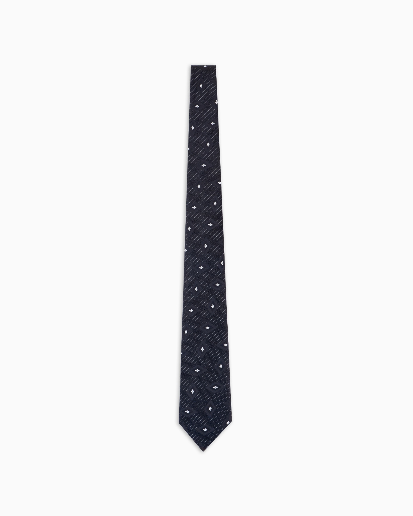 Pure silk diamond jacquard tie Slide 0