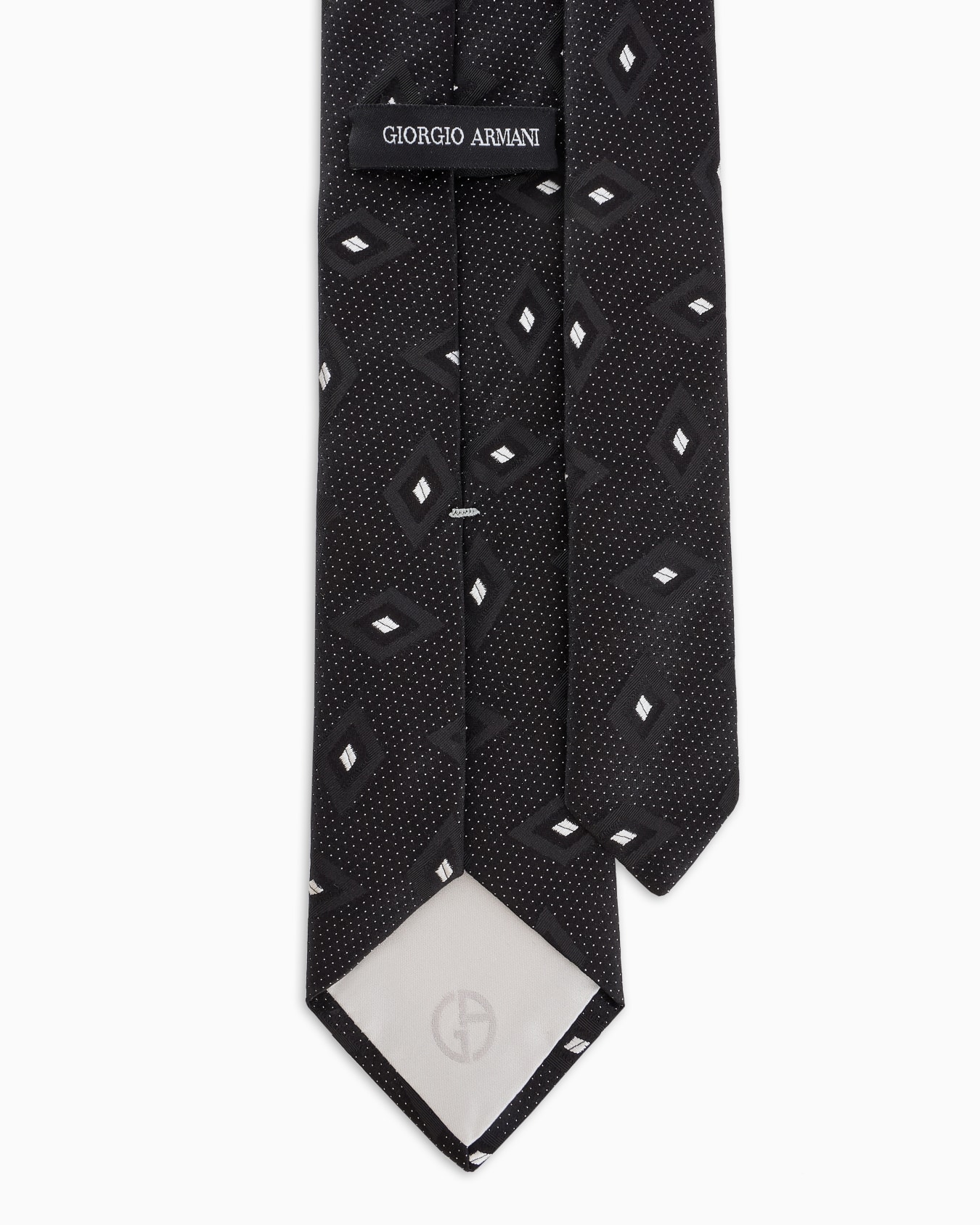 Pure silk diamond jacquard tie Slide 1