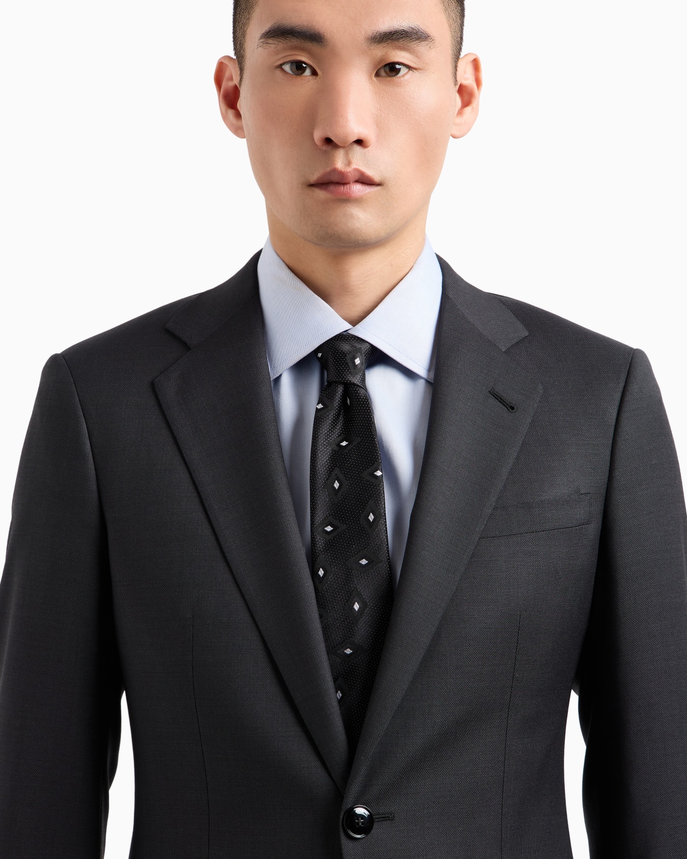 Pure silk diamond jacquard tie Slide 2