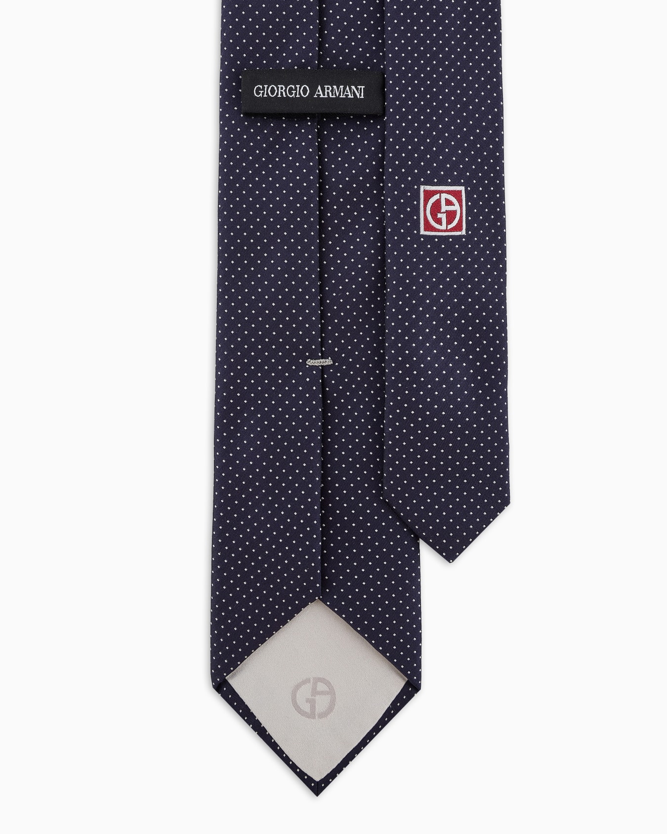 Krawatte aus reiner Seide in Jacquard-Stoff-Verarbeitung mit Mikro-Punkten Folie 1