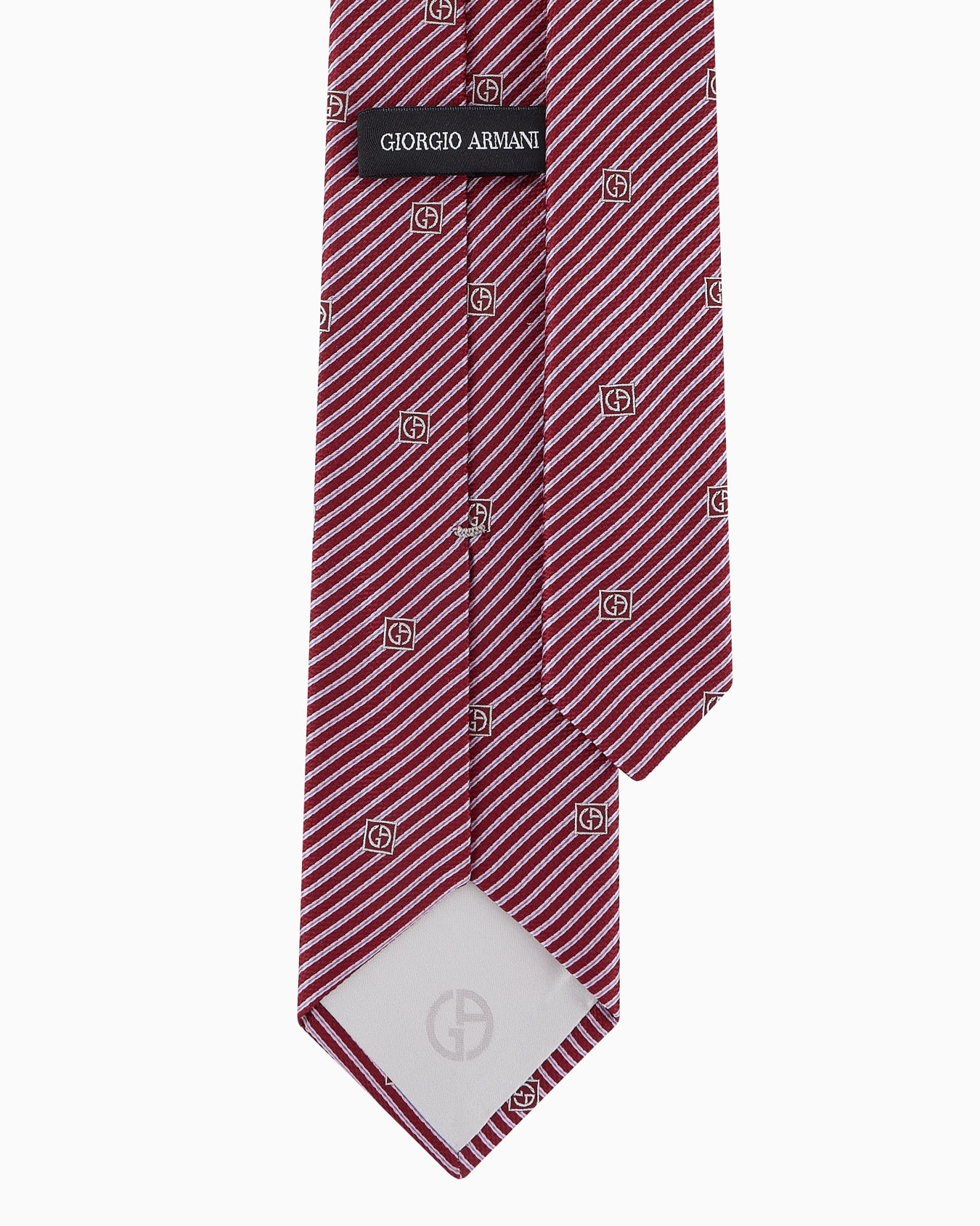 Pure silk tie with jacquard stripes Slide 1