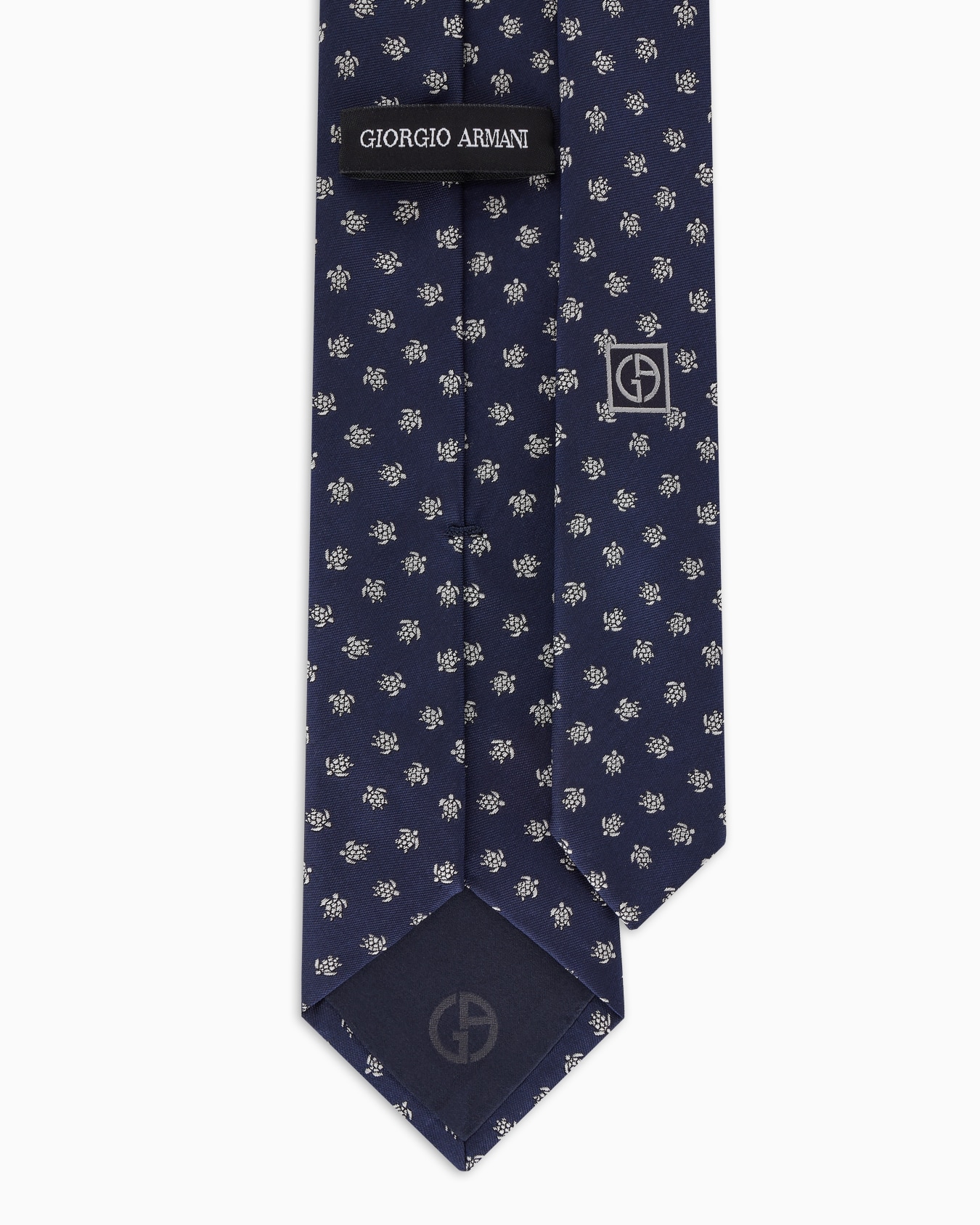 Cravatta in pura seta jacquard a righe Slide 1