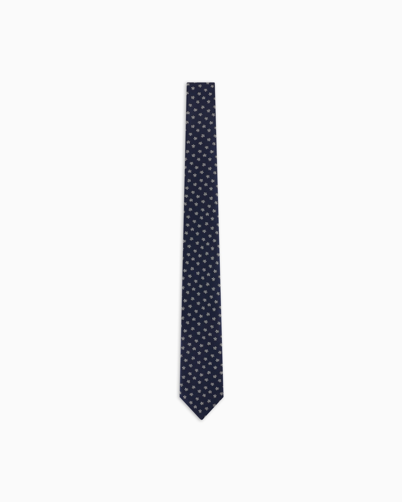 Cravatta in pura seta jacquard a righe Slide 0