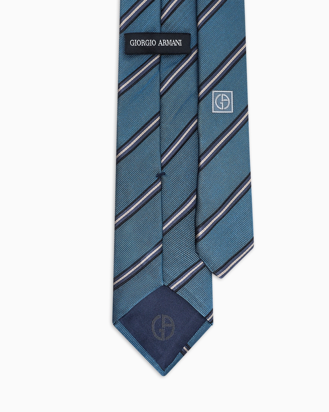 Silk regimental jacquard tie Slide 1