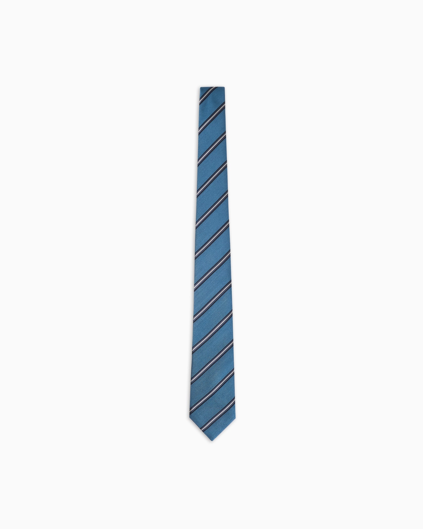 Silk regimental jacquard tie Slide 0