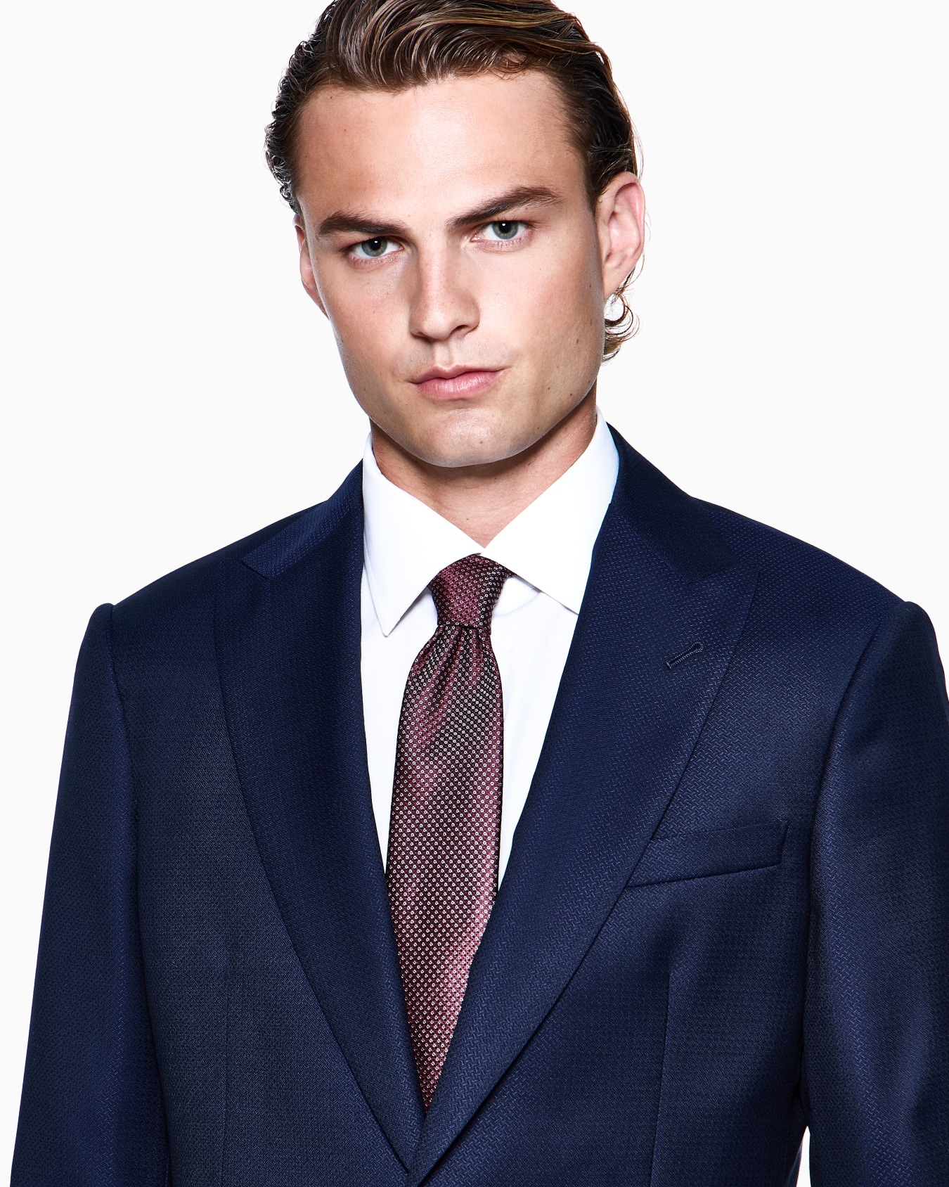 Silk tie with jacquard micro-pattern Slide 2