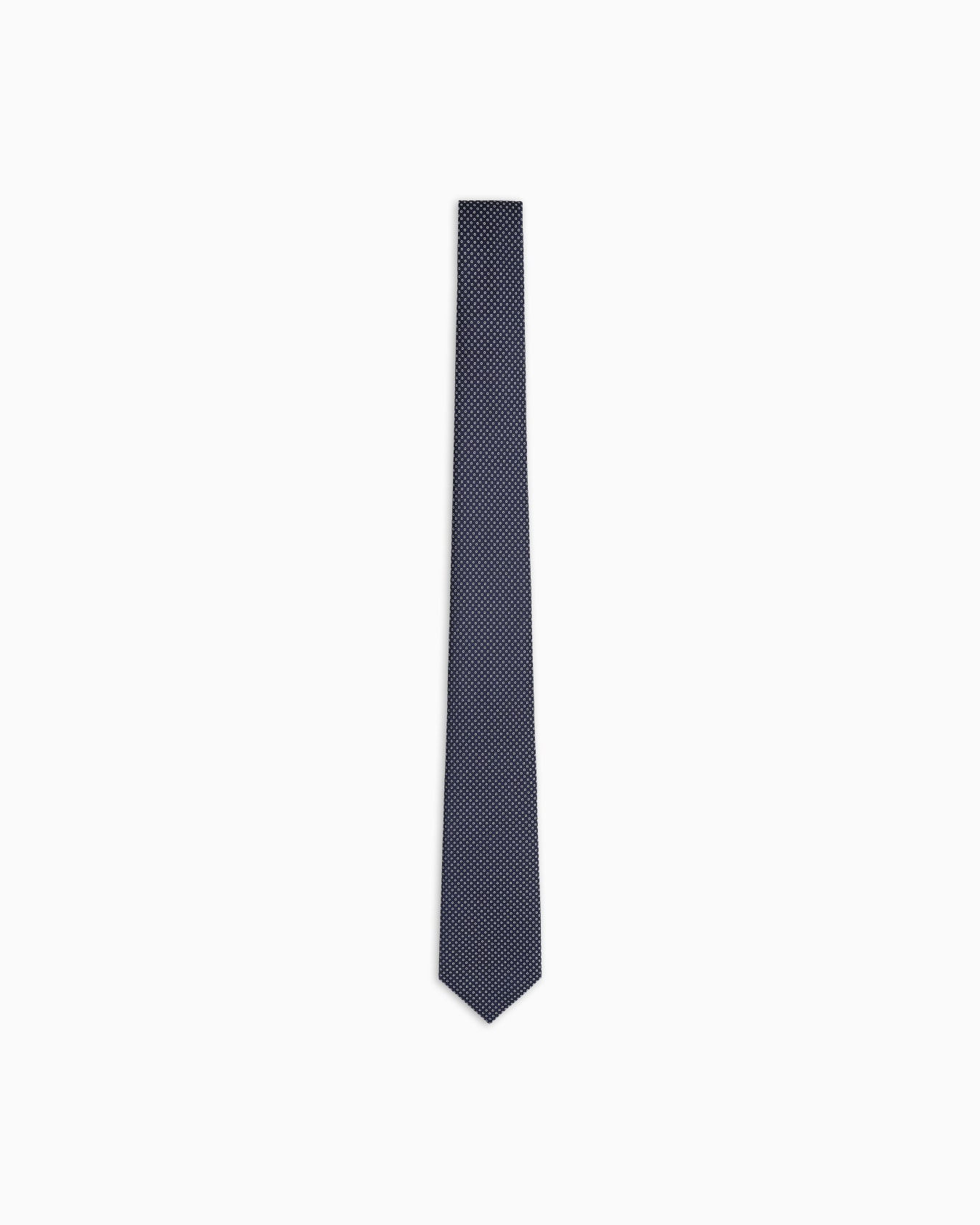 Silk tie with jacquard micro-pattern Slide 0