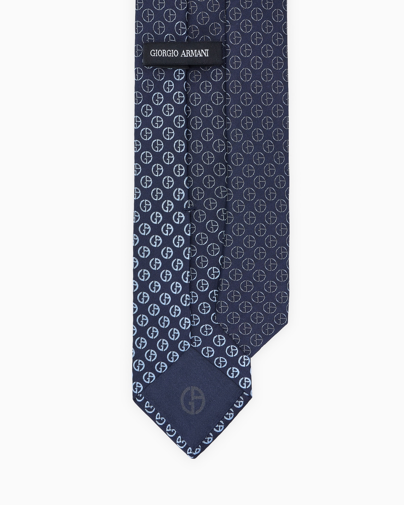 Silk tie in faded monogram jacquard silk Slide 1