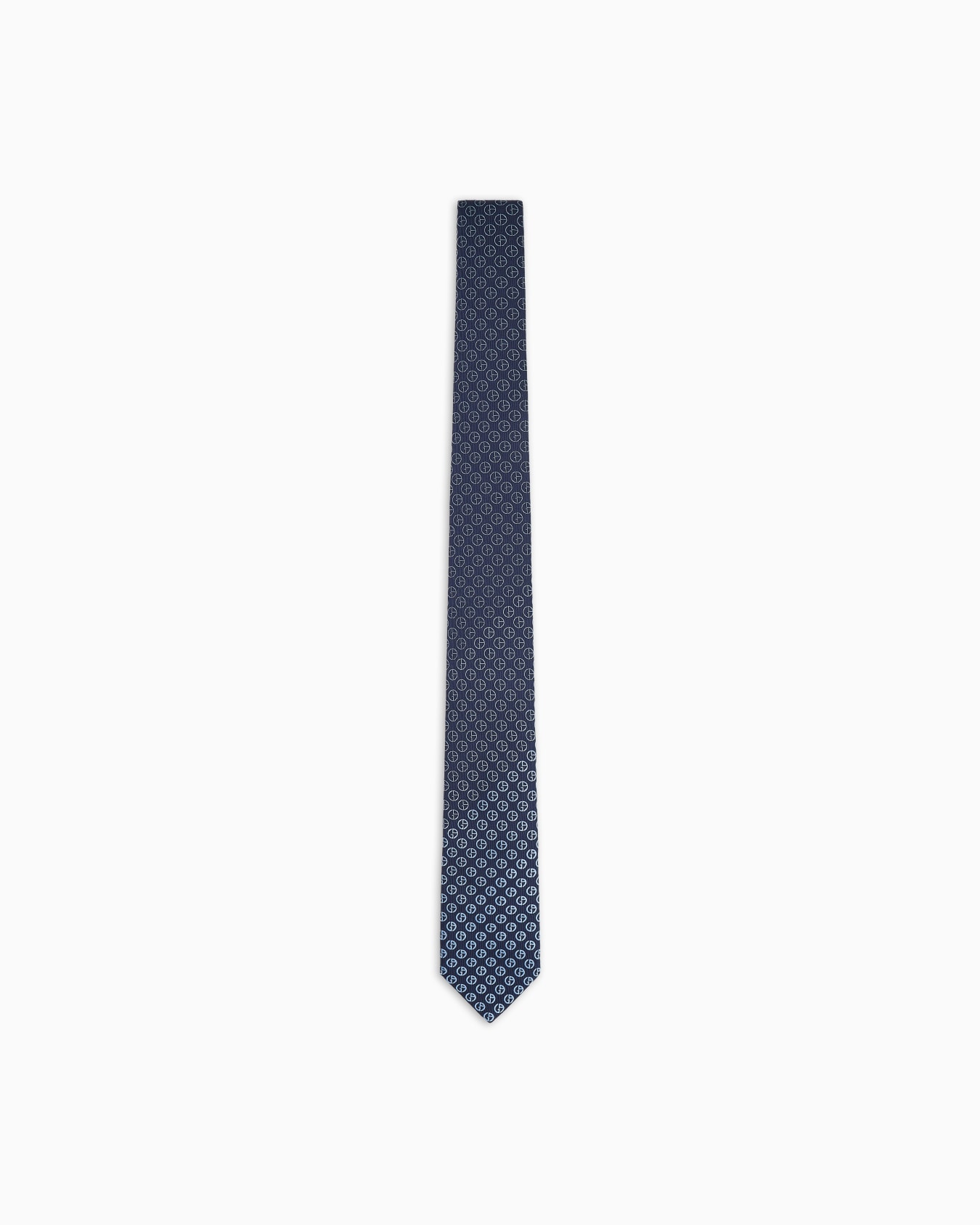 Silk tie in faded monogram jacquard silk Slide 0