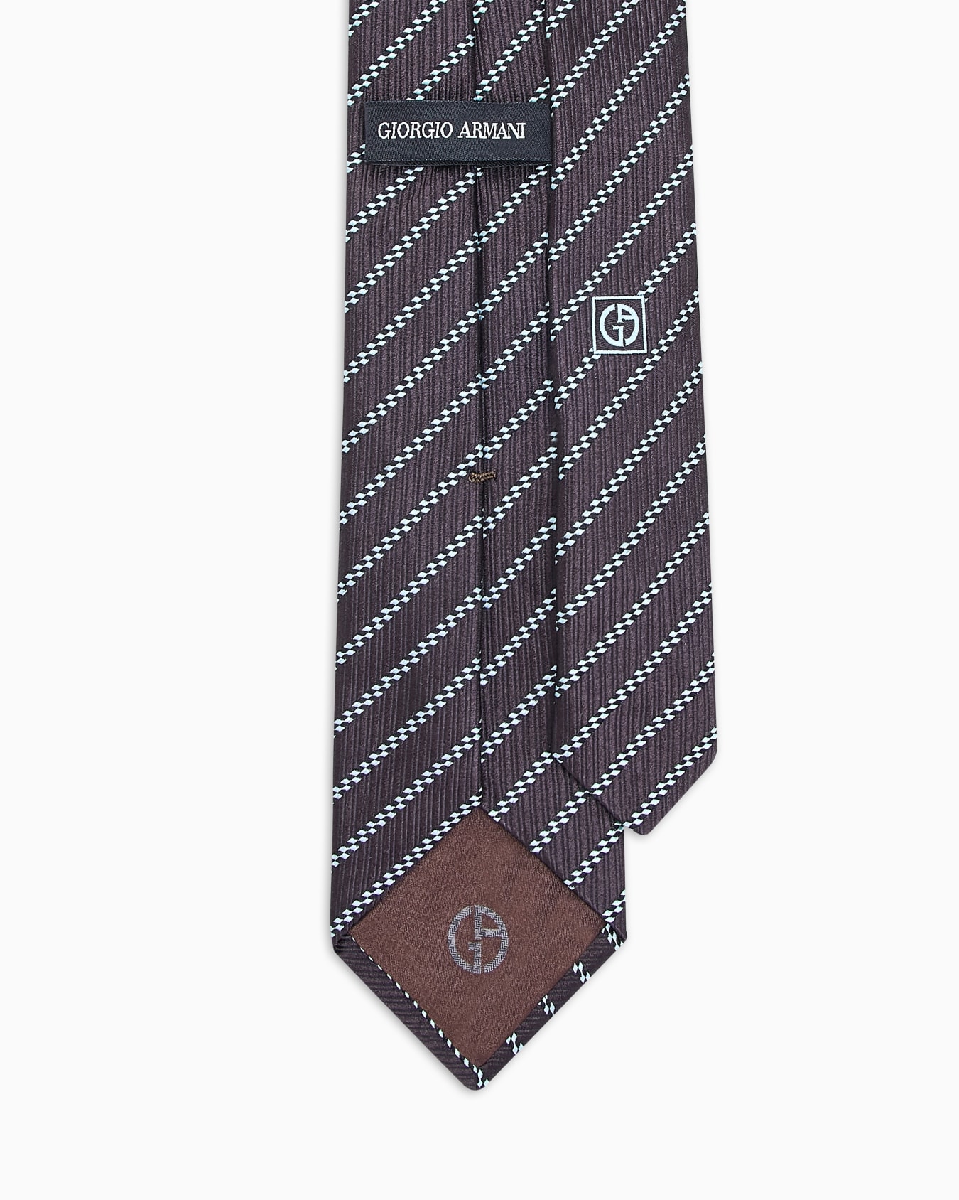 Pure silk tie with jacquard stripes Slide 1