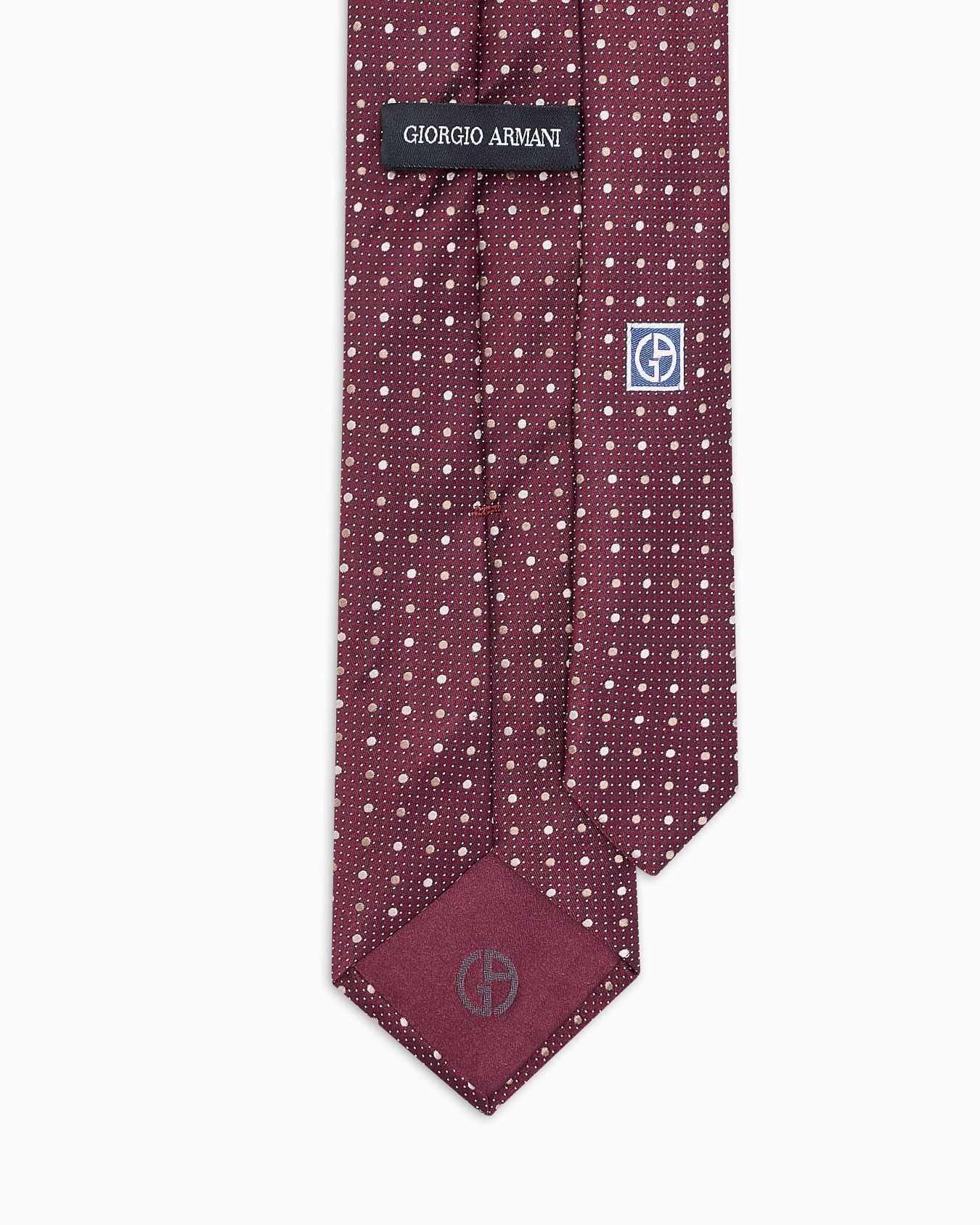 Pure silk polka-dot jacquard tie Slide 1