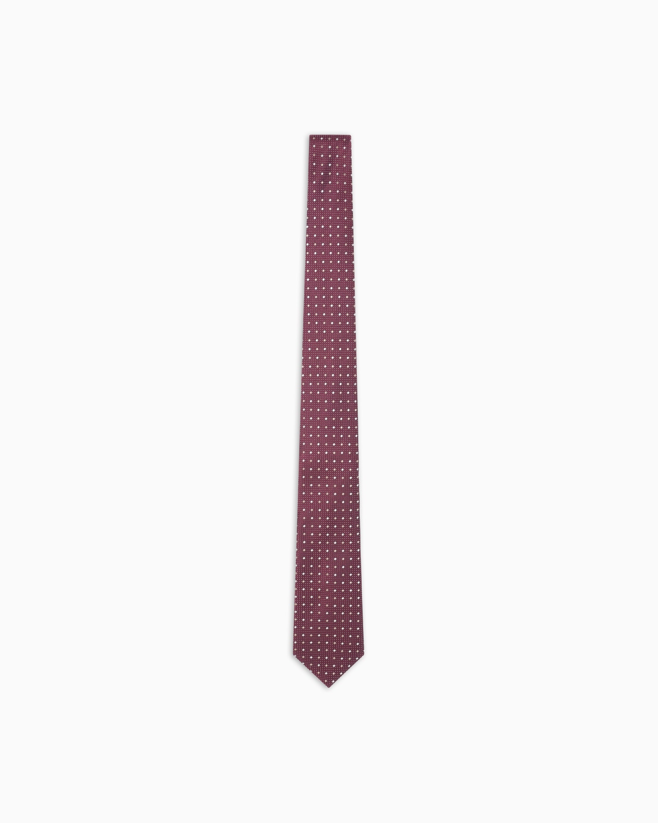 Pure silk polka-dot jacquard tie Slide 0