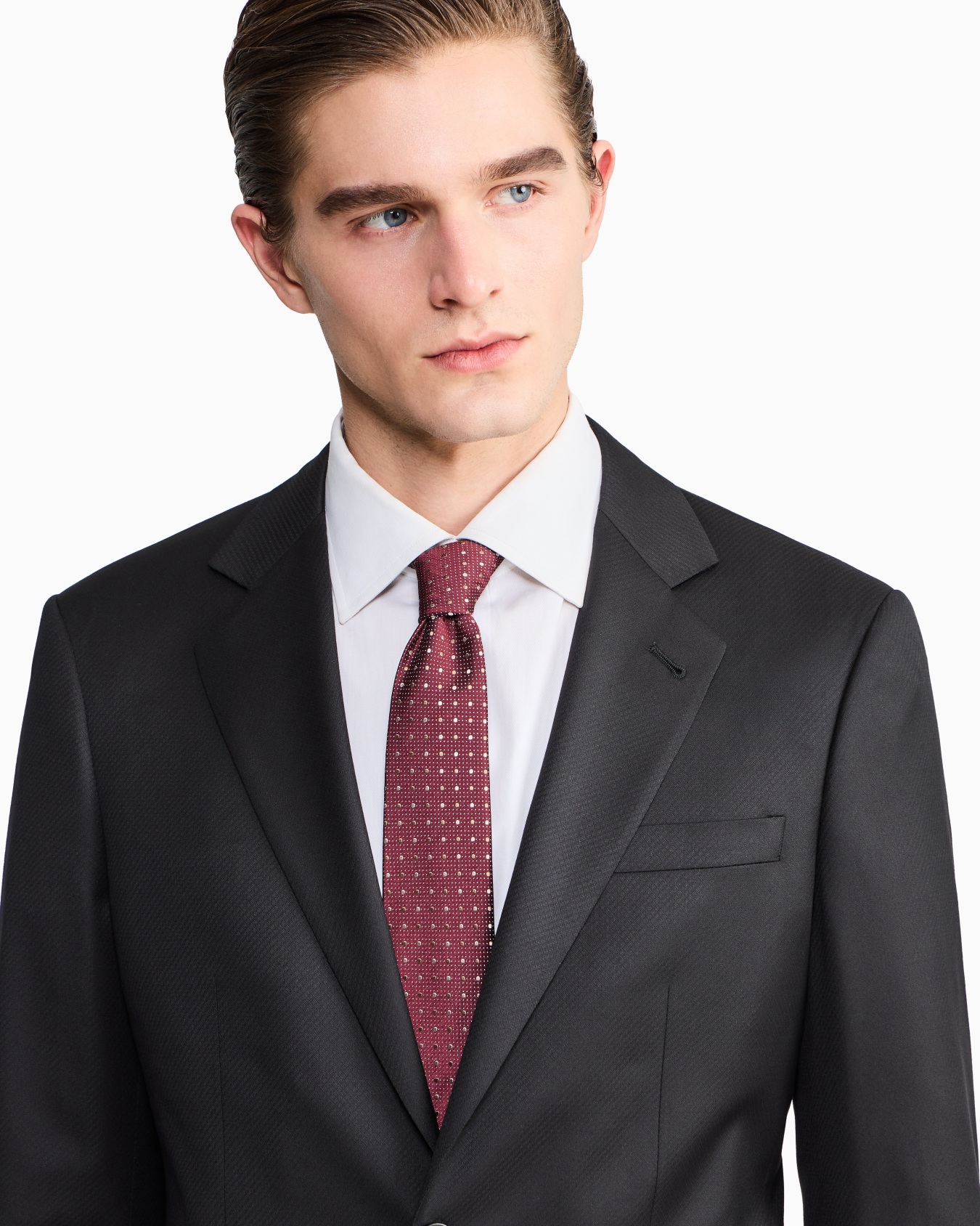 Pure silk polka-dot jacquard tie Slide 2