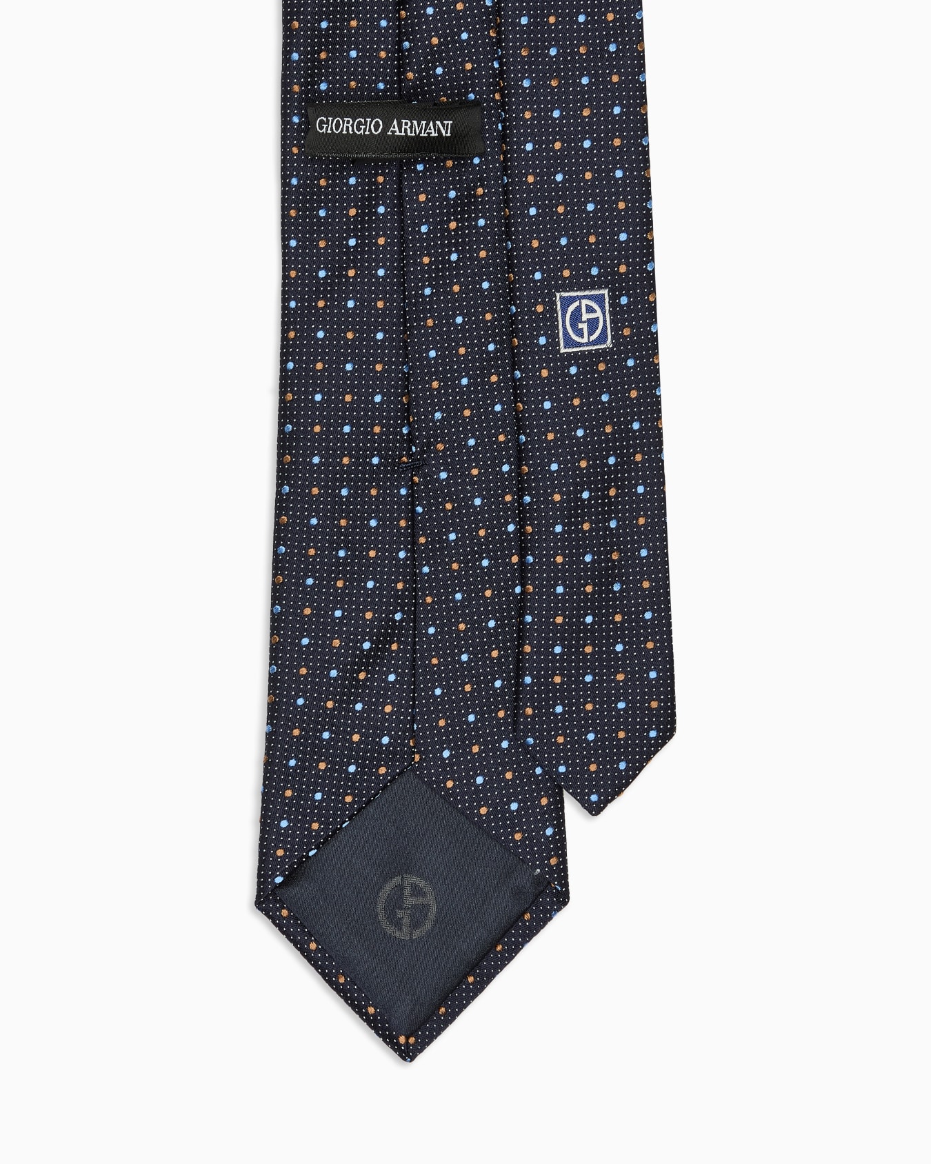 Pure silk polka-dot jacquard tie Slide 1
