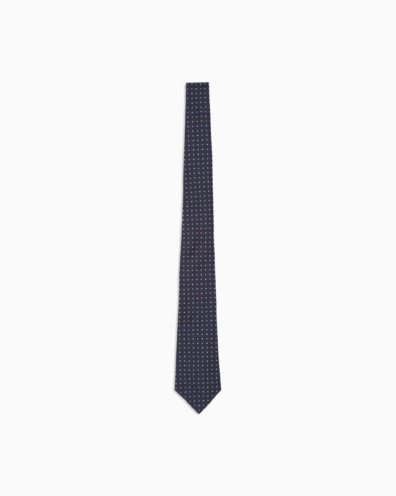 Pure silk polka-dot jacquard tie Slide 0