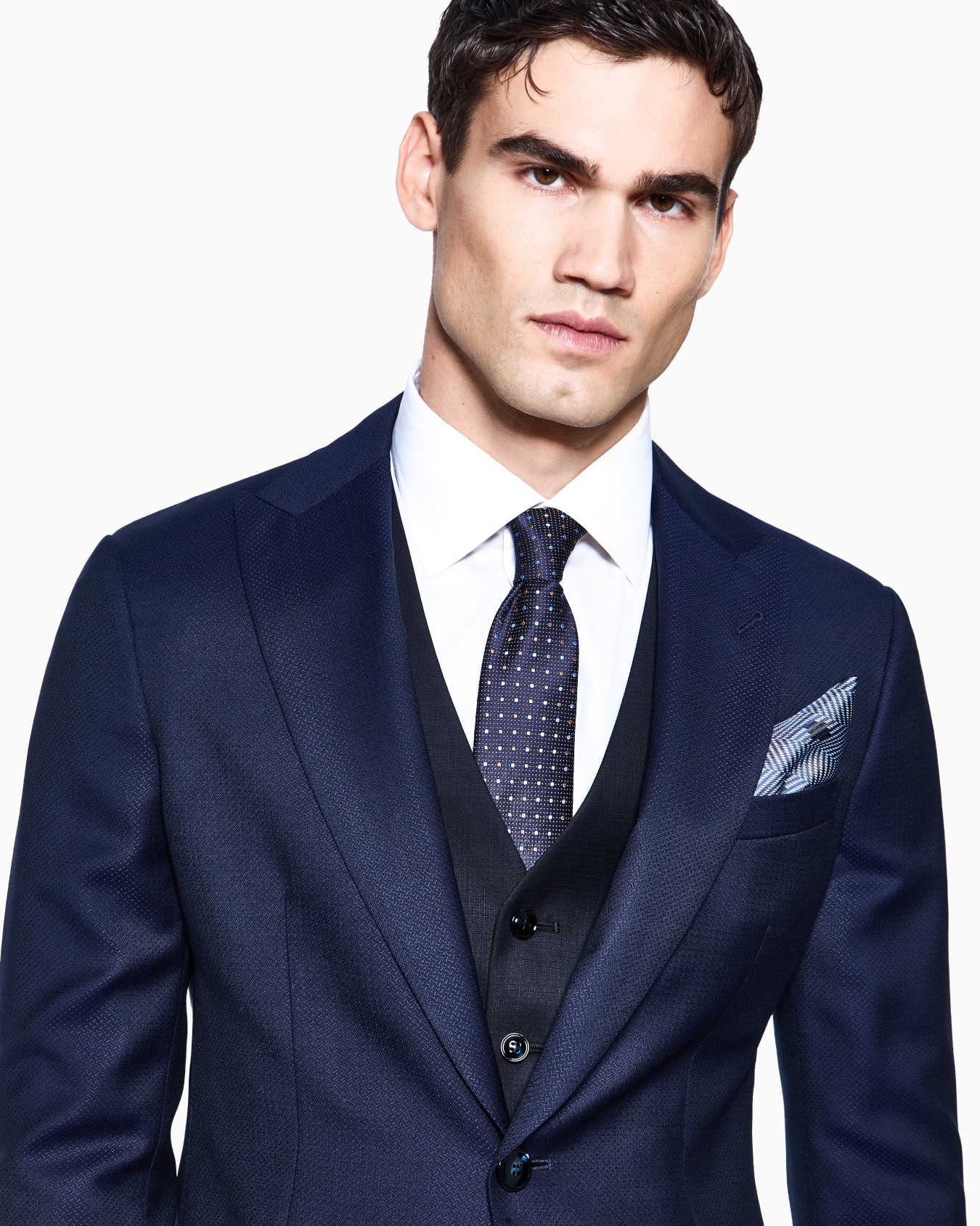 Pure silk polka-dot jacquard tie Slide 2