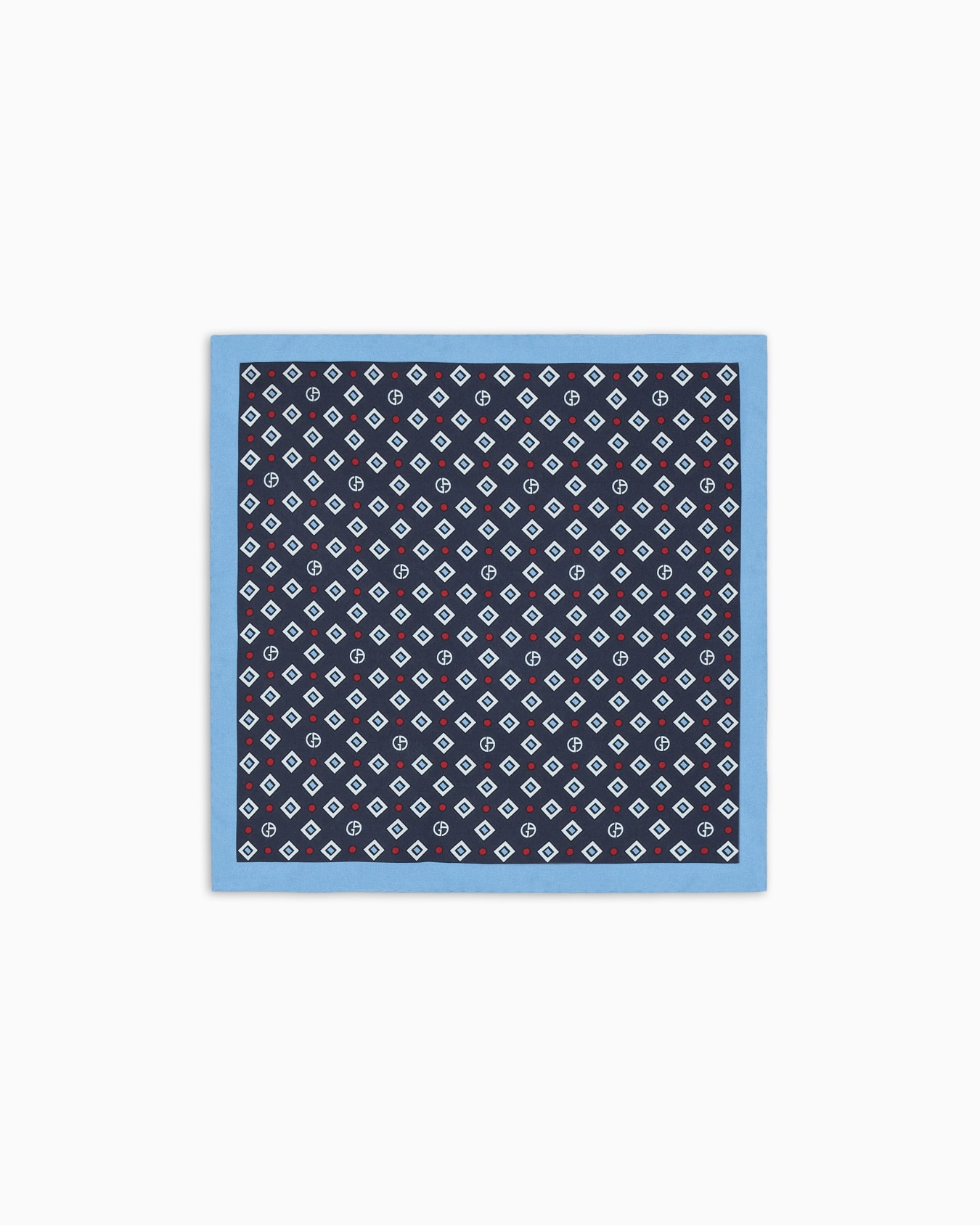 Printed silk pocket square Slide 0