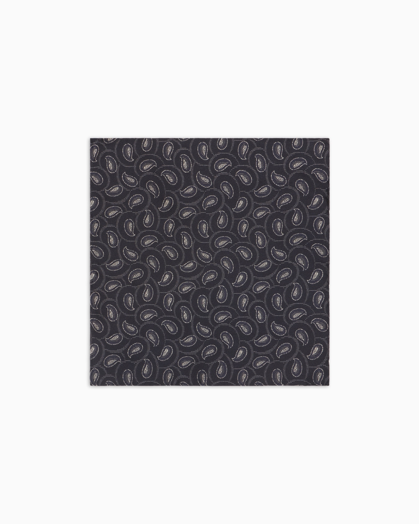 ポケットチーフ シルク ジャカードペイズリー スライドする 0