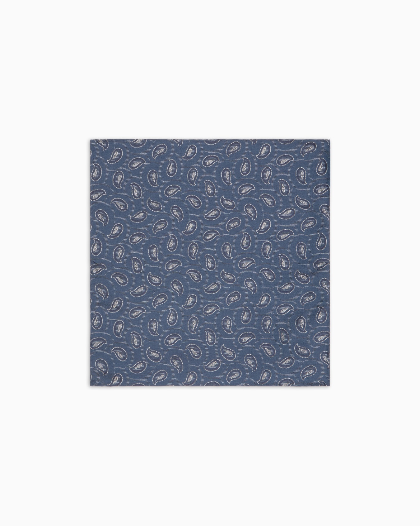 ポケットチーフ シルク ジャカードペイズリー スライドする 0