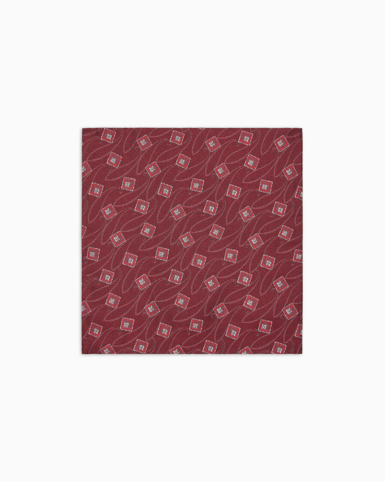 Geometric silk jacquard pocket square Slide 0