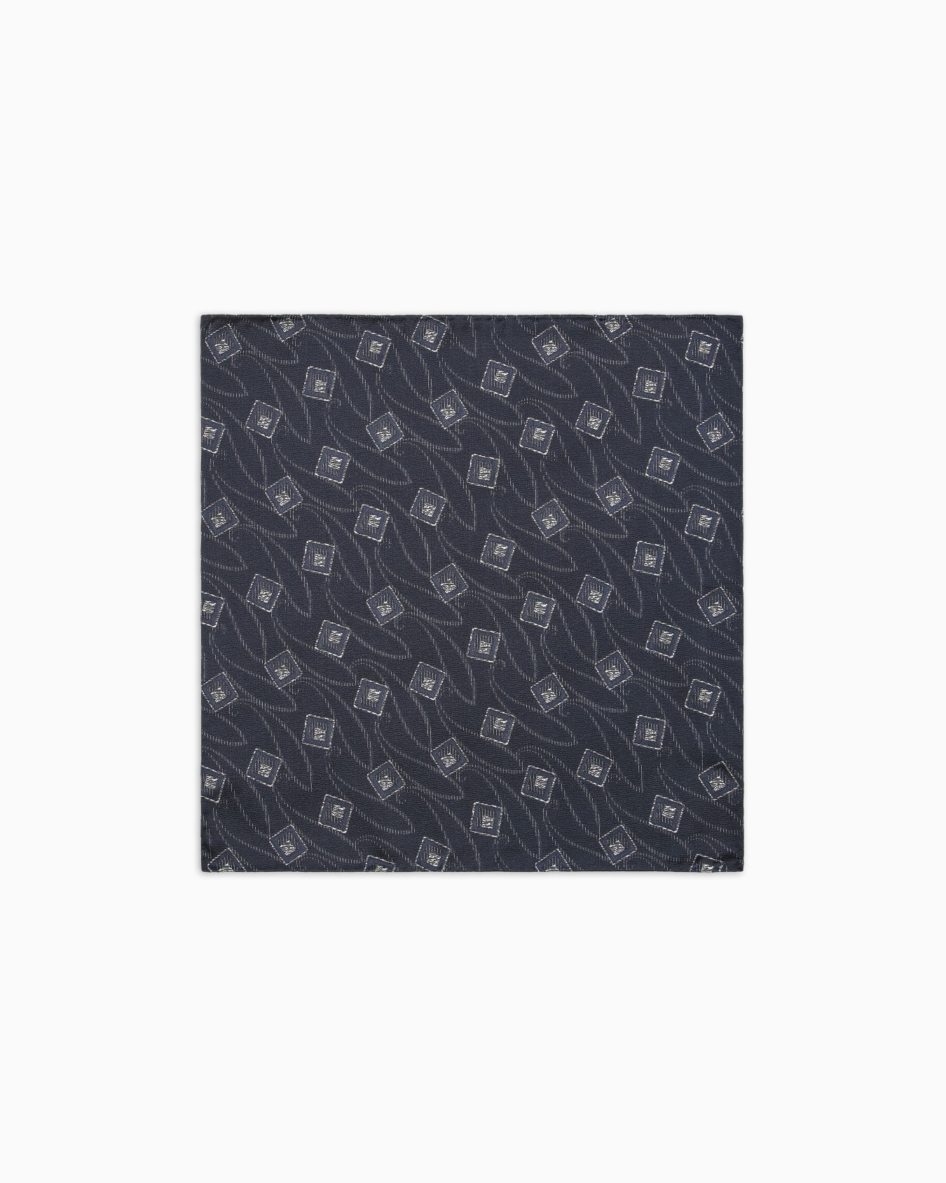 ポケットチーフ シルク 幾何学ジャカード スライドする 0