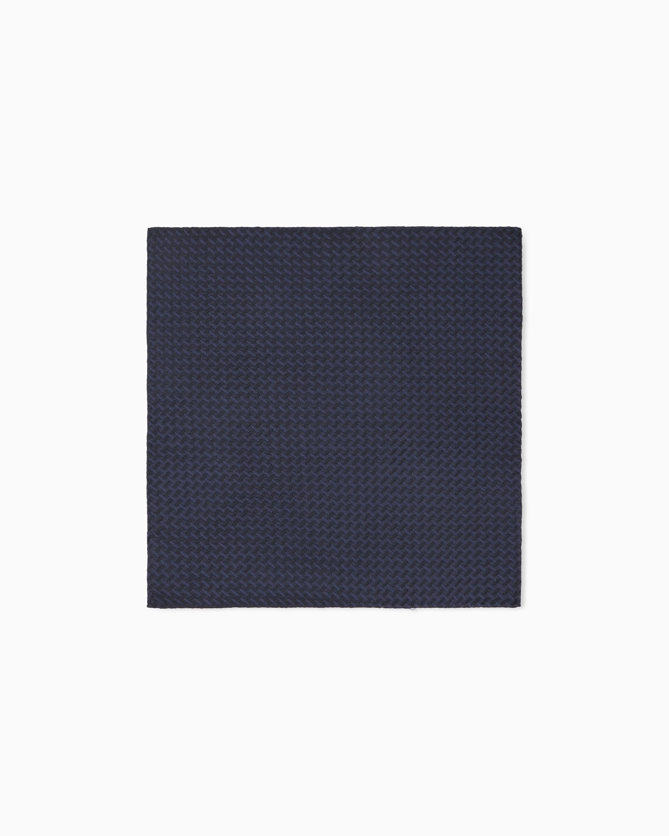 Silk pocket square with herringbone pattern Slide 0