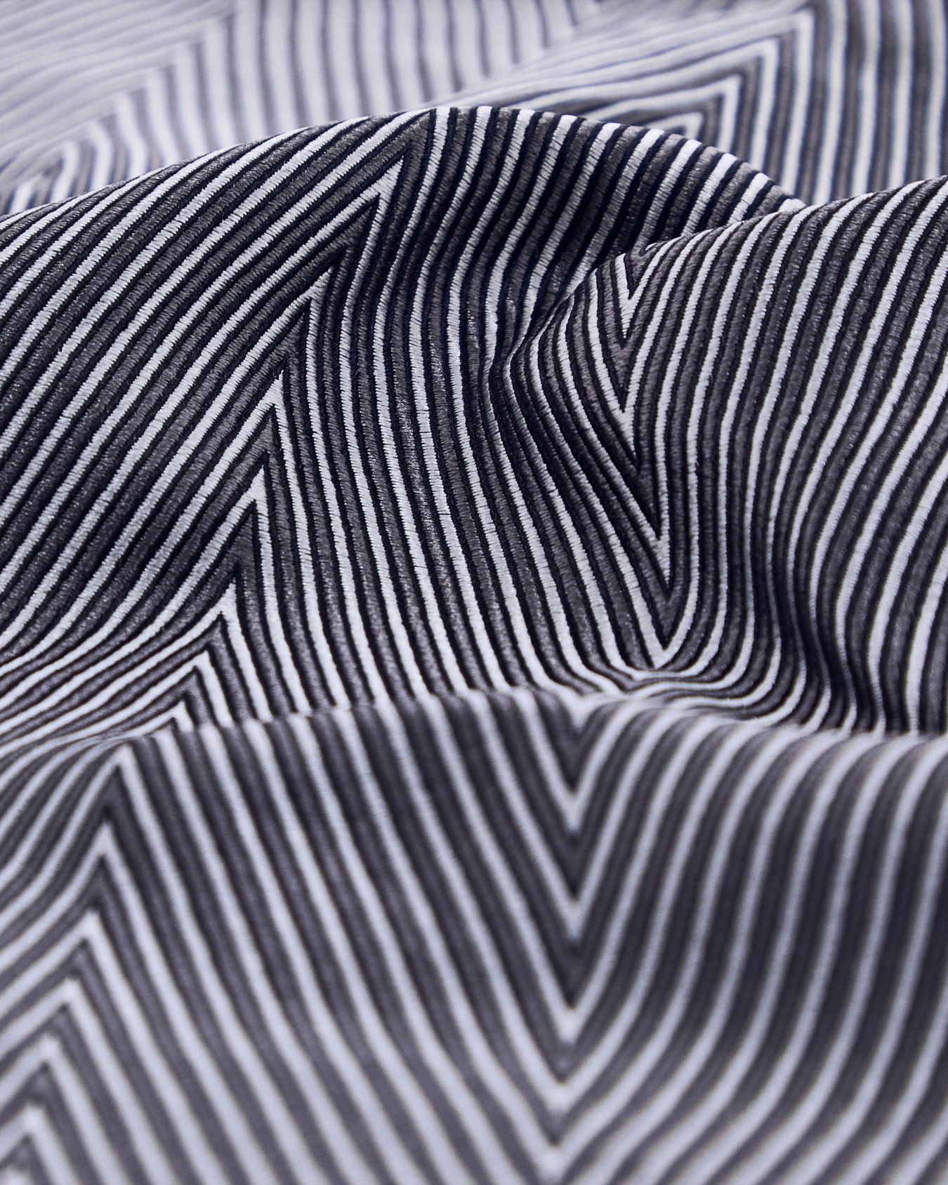 Silk Pocket Square with Herringbone Pattern Slide 1