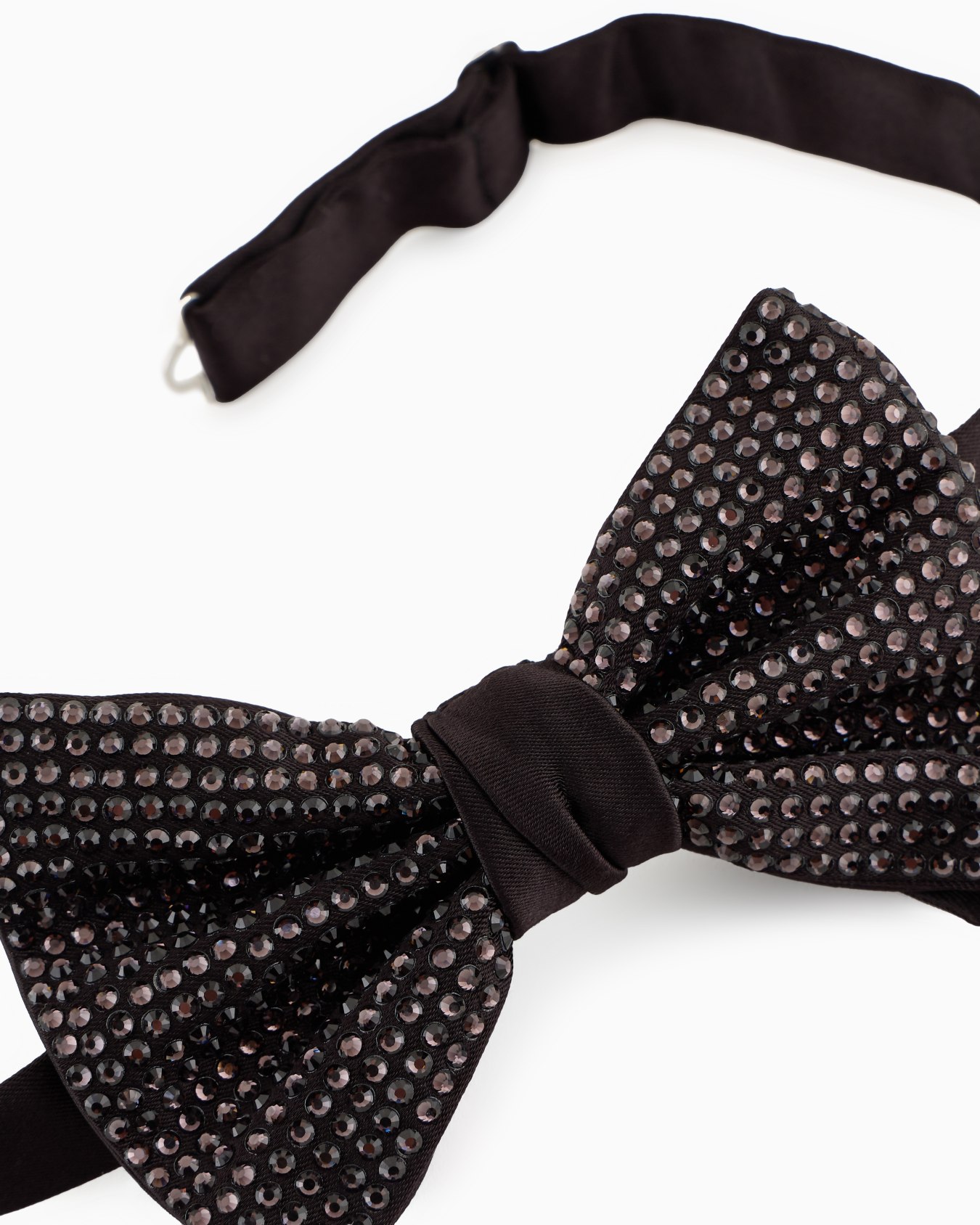 Silk and rhinestone knotted bow tie Slide 1