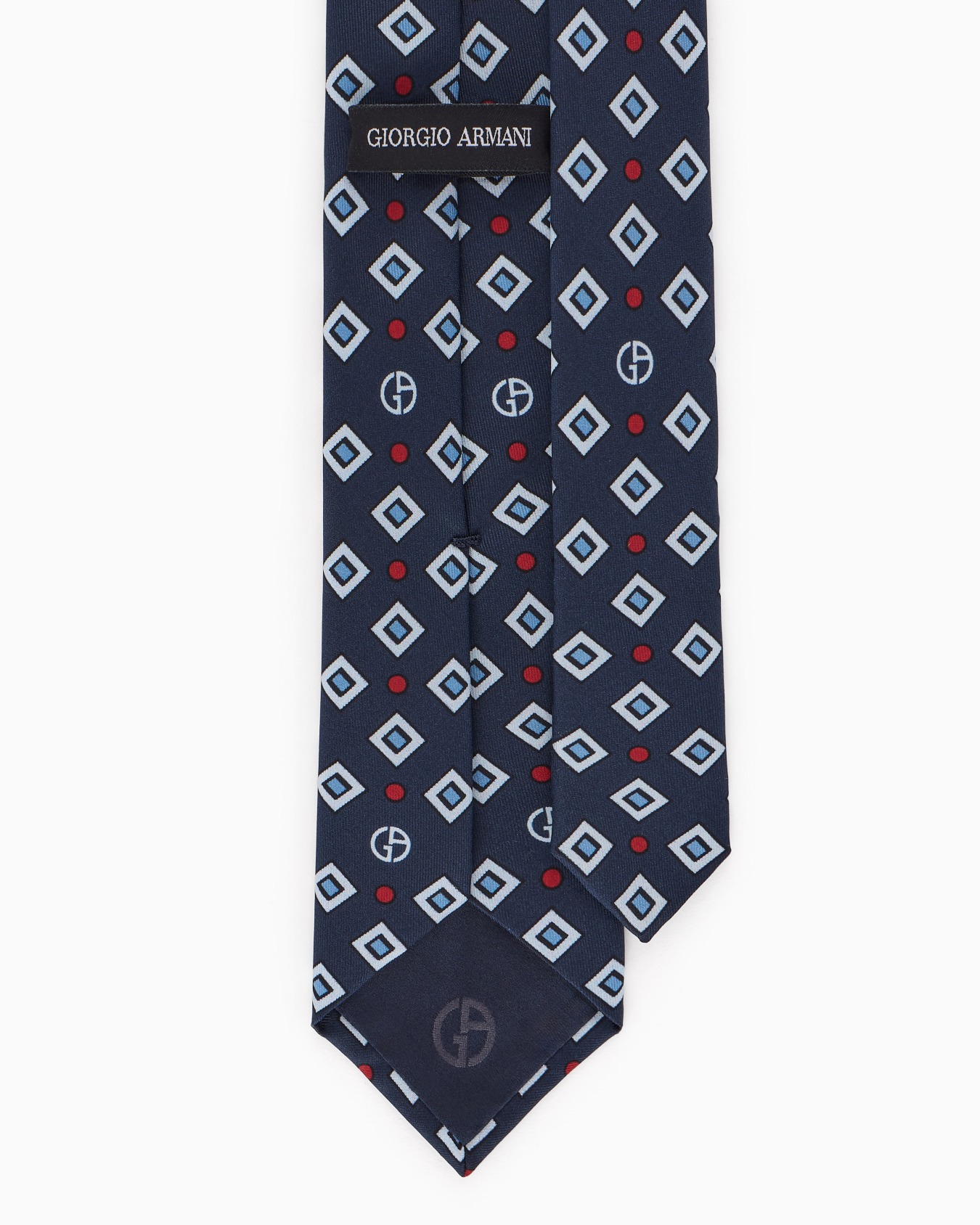 Printed silk tie Slide 1