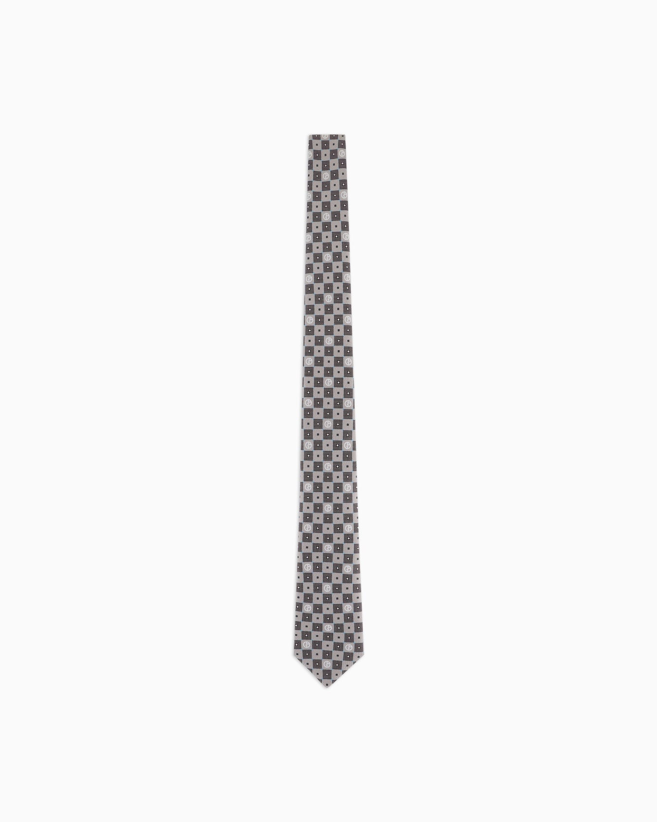 Printed silk tie Slide 0