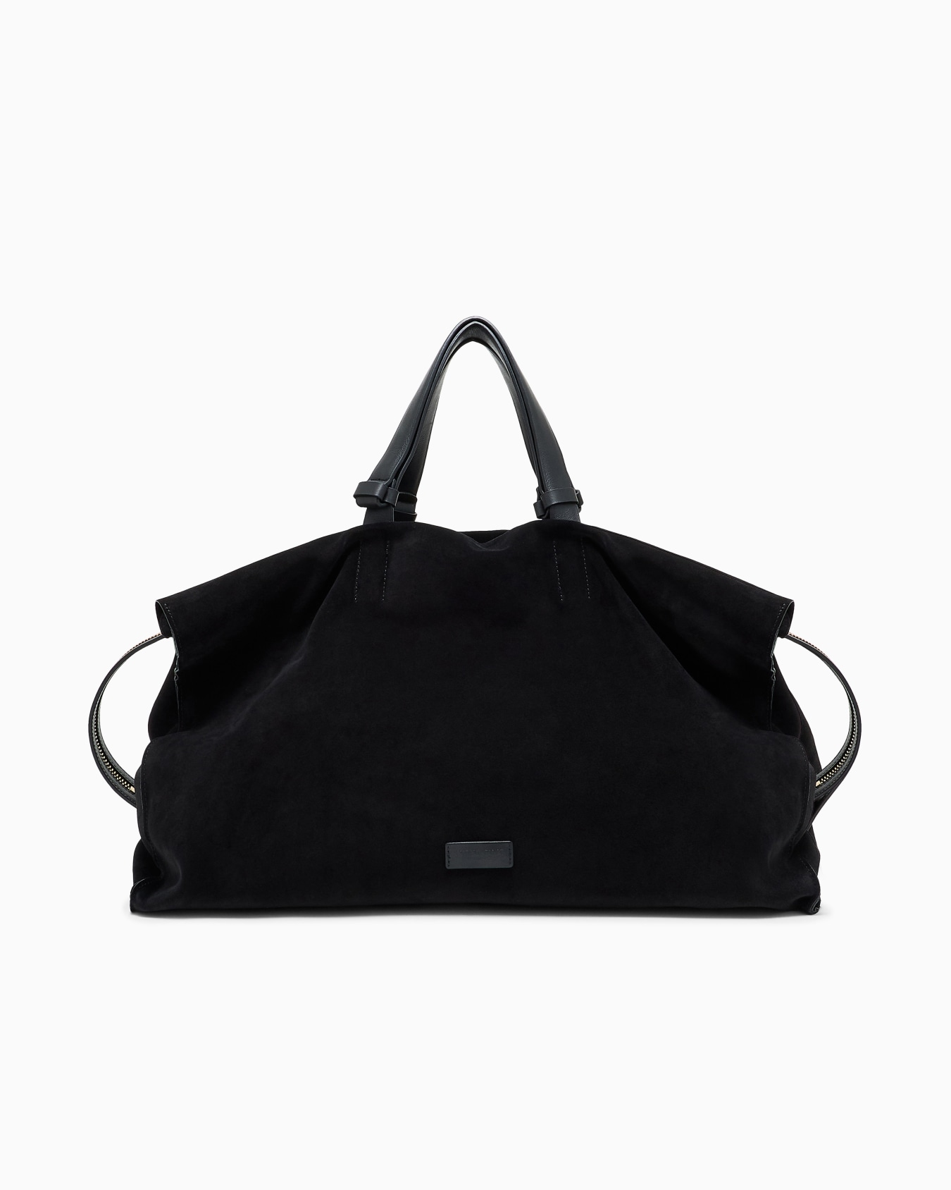 Suede duffel bag  with adjustable leather handles Slide 0